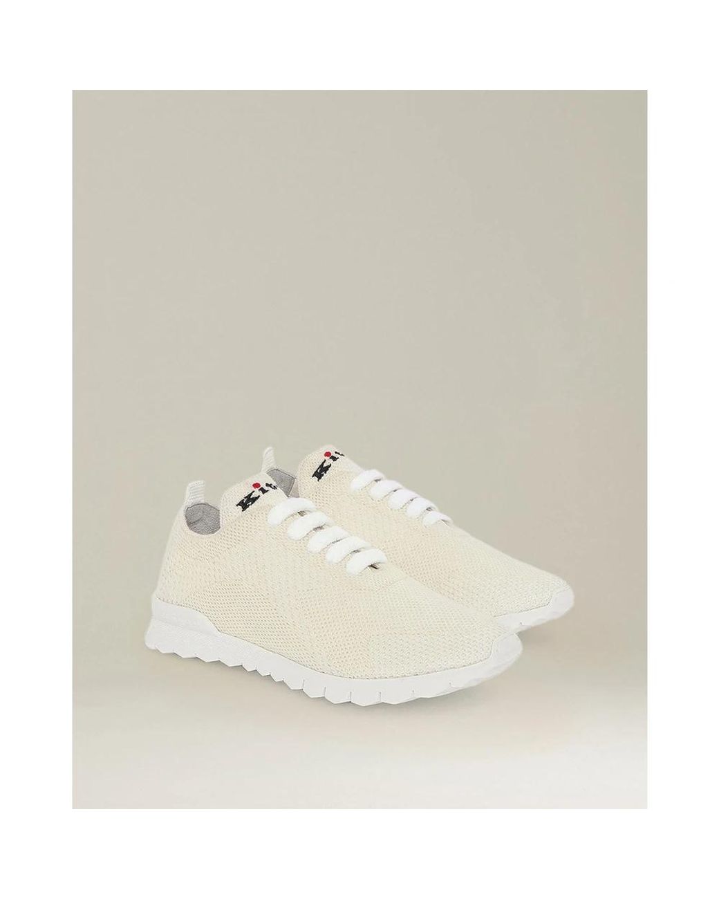 Kiton White Kaschmir sneakers creme weiß leichtgewicht