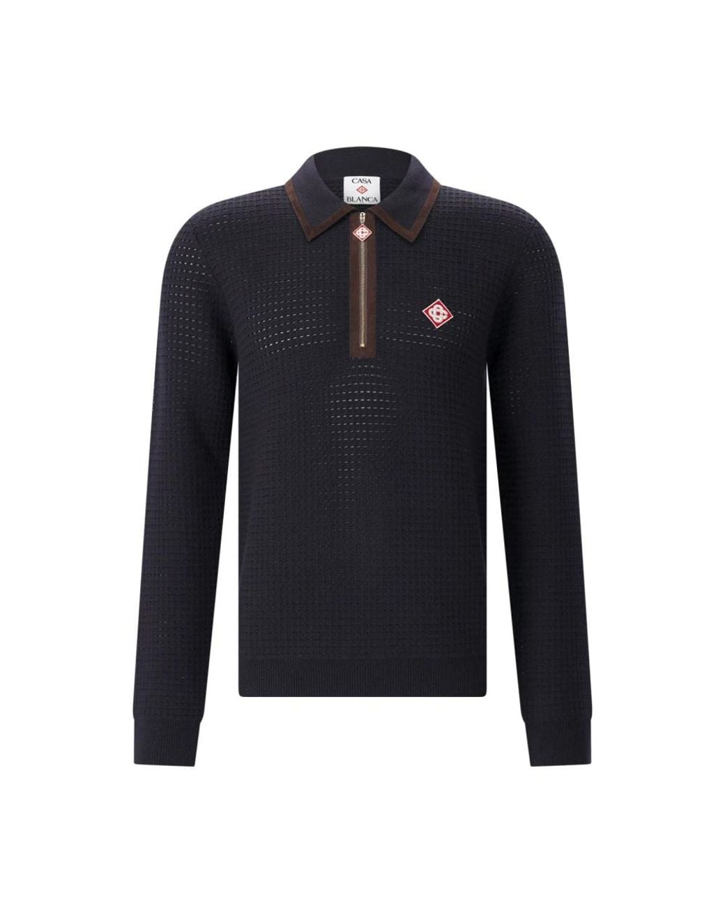 Casablanca Blue Round-Neck Knitwear for men