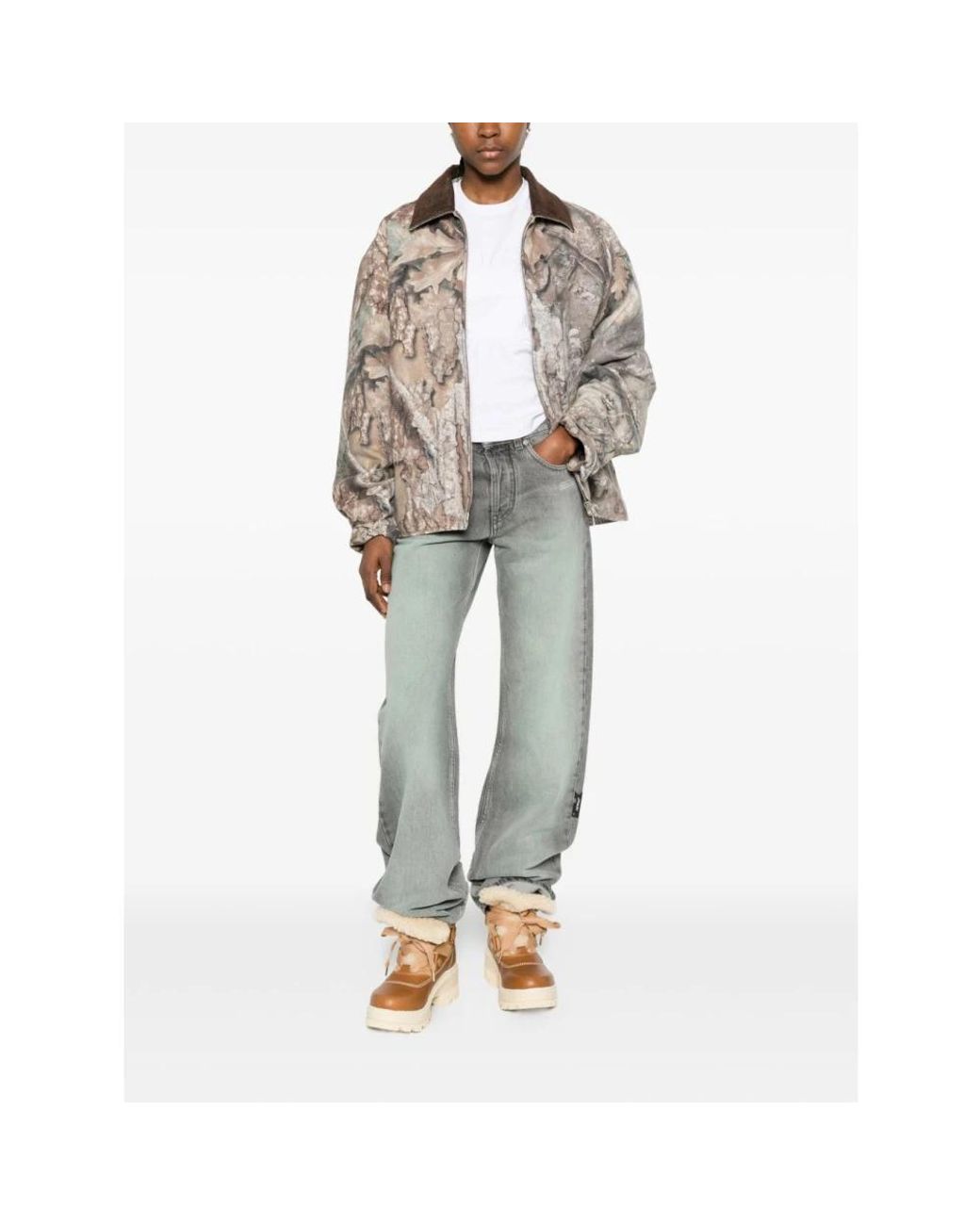 Off-White c/o Virgil Abloh Gray Straight Jeans