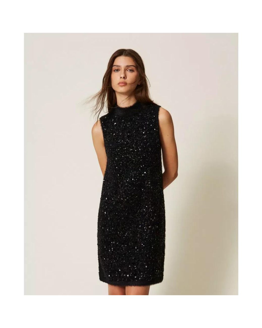 Twinset Black Knitted Dresses