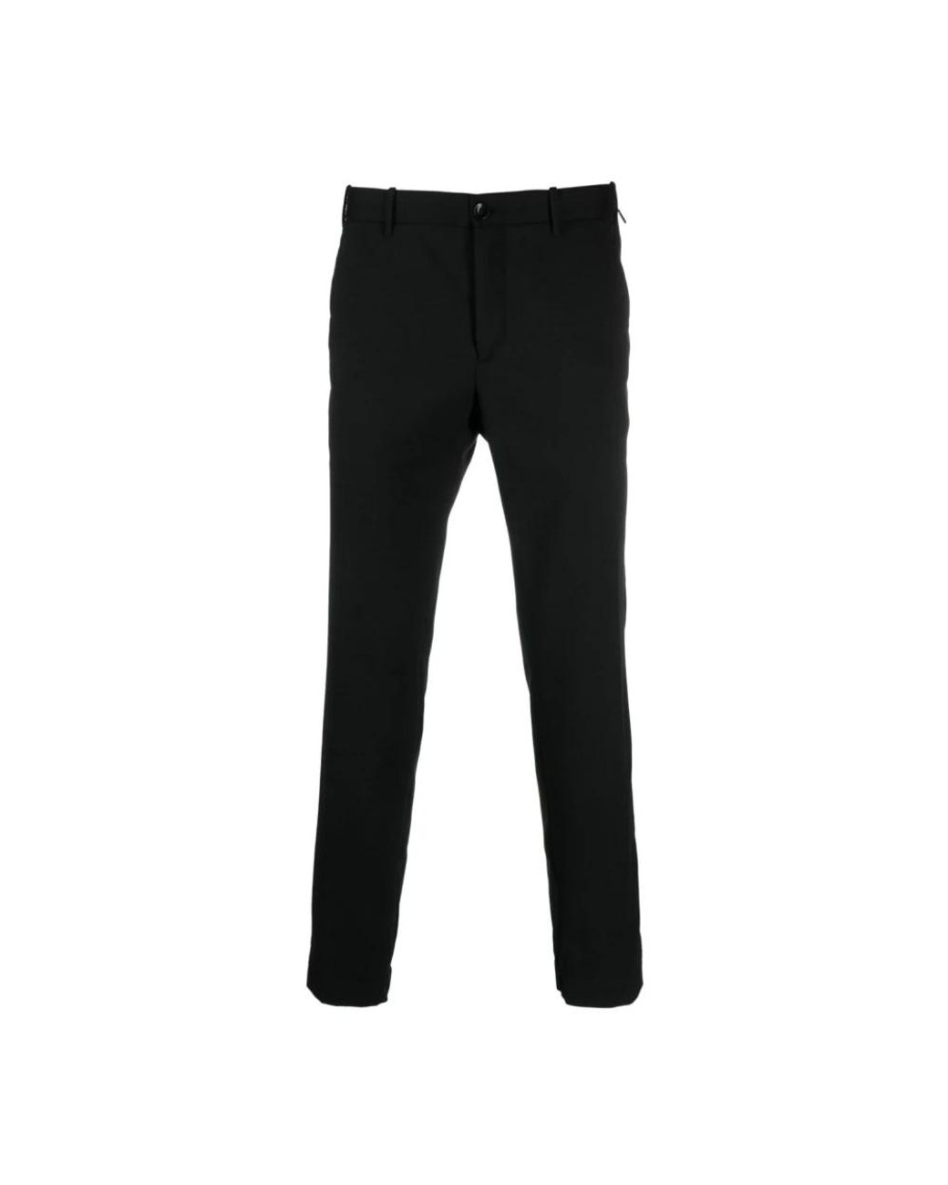 Incotex Broeken ,Zwart ,Wol Zwarte, Zwarte Wollen Broek Met Cropped Pijpen in het Black voor heren