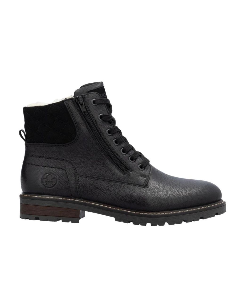 Rieker Black Lace-Up Boots for men