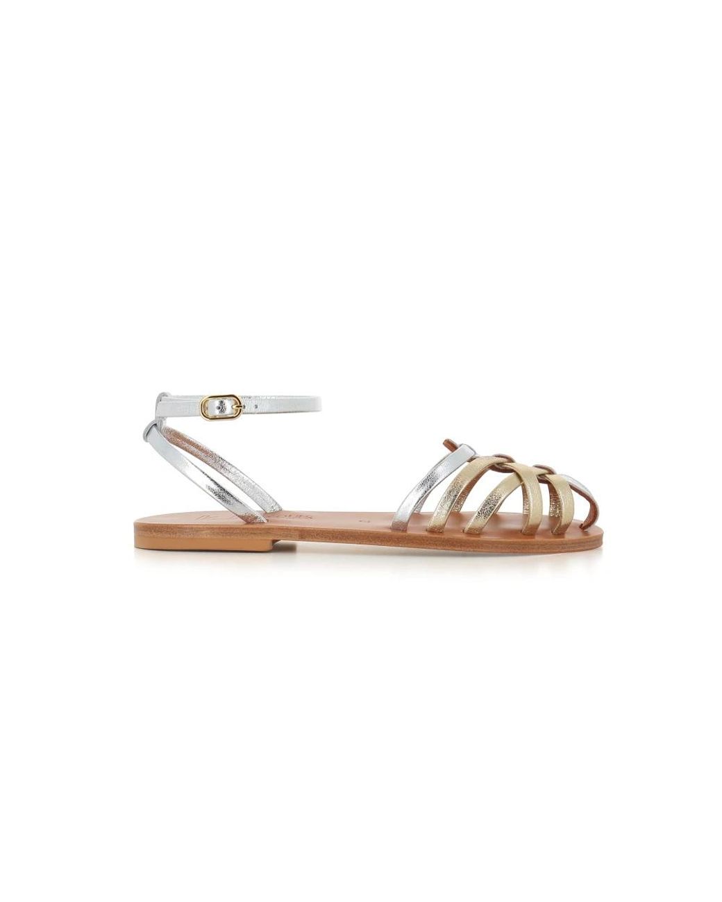 Flat Sandals di K. Jacques in Metallic