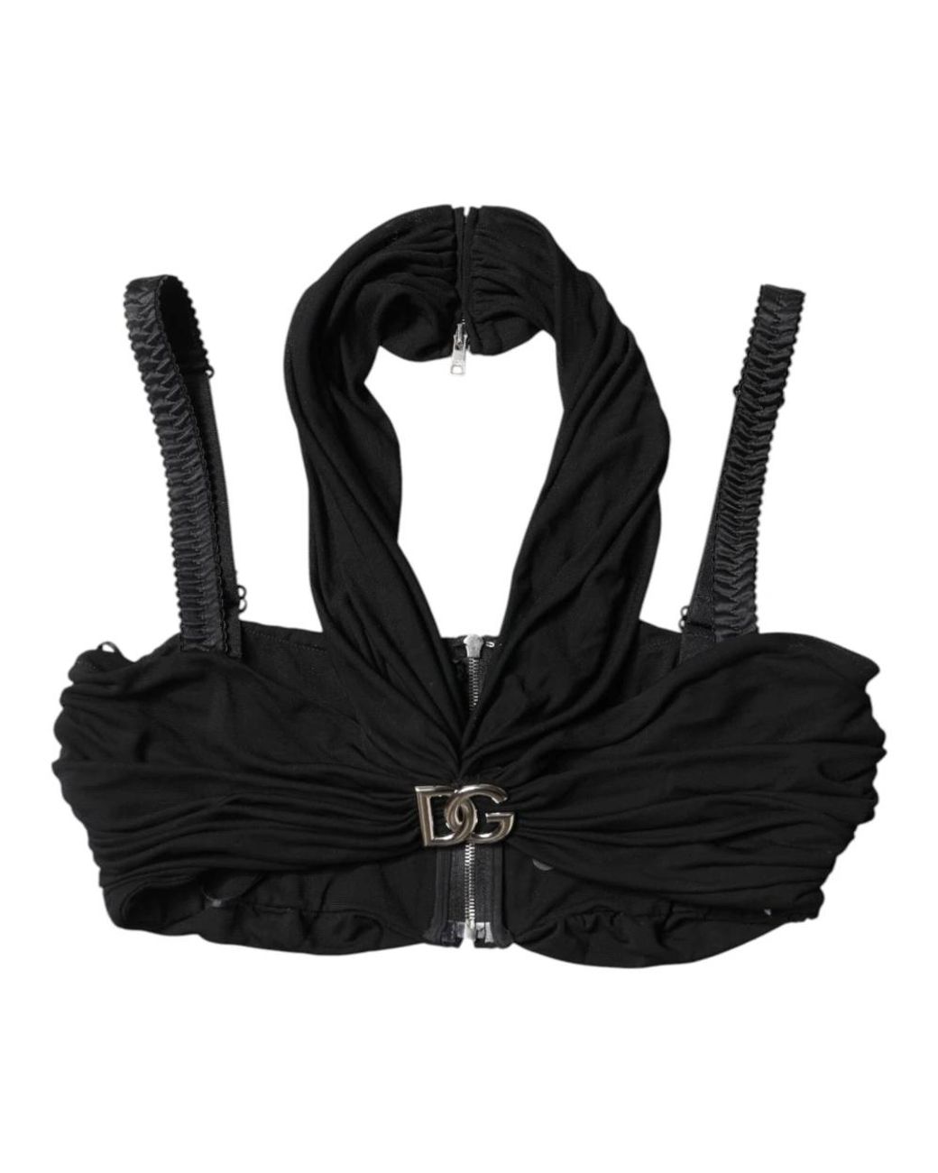 Dolce & Gabbana Black Sleeveless Tops