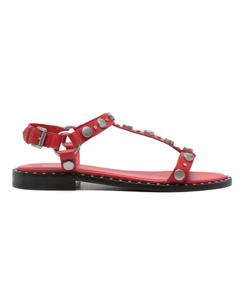 Ash Red Prisma 04 Flache Sandale