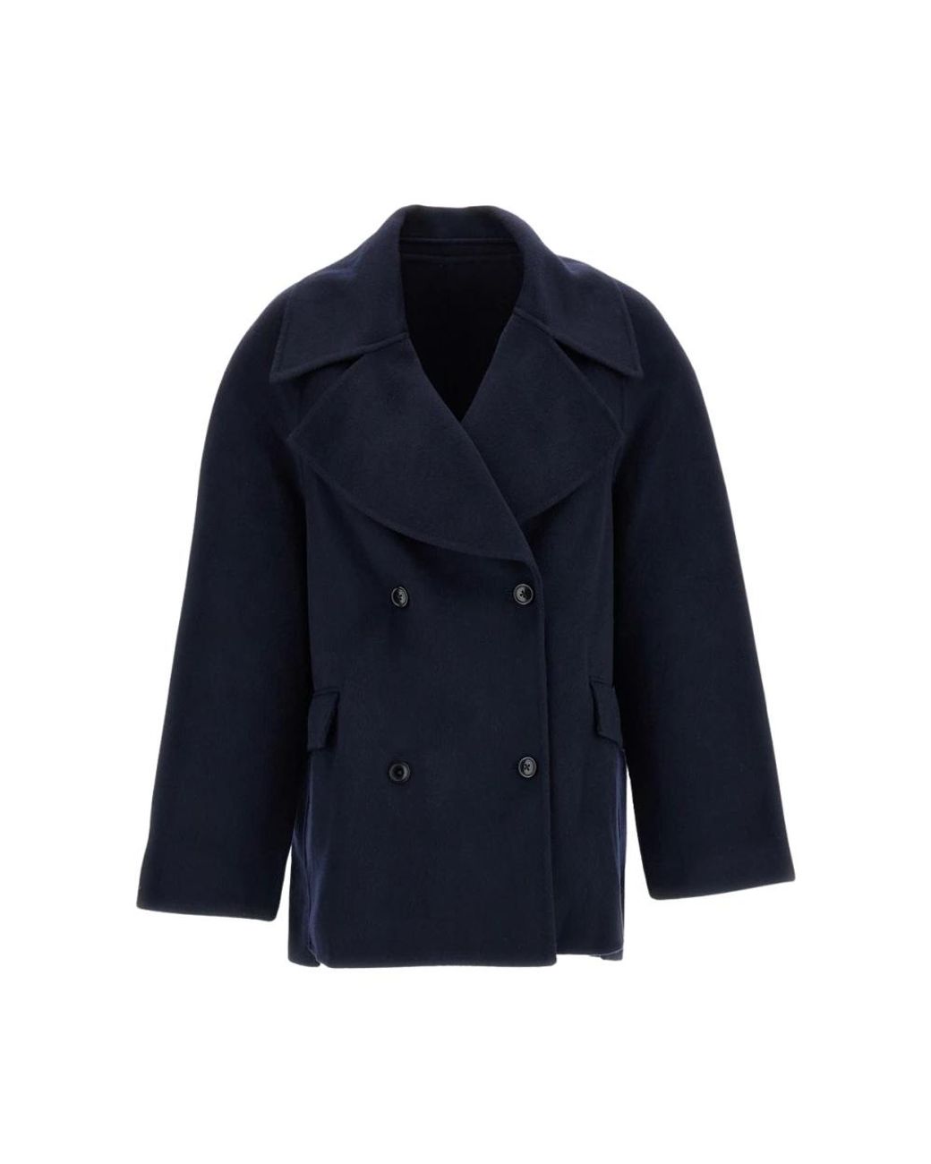 Loulou de Saison Blue Double-Breasted Coats