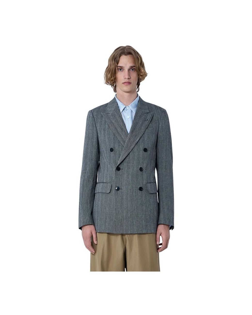 Dries Van Noten Blue Blazers for men