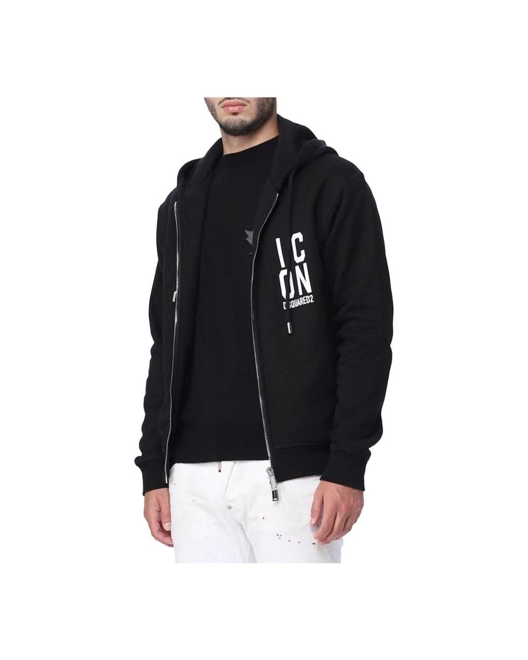DSquared² Black Zip-Throughs for men