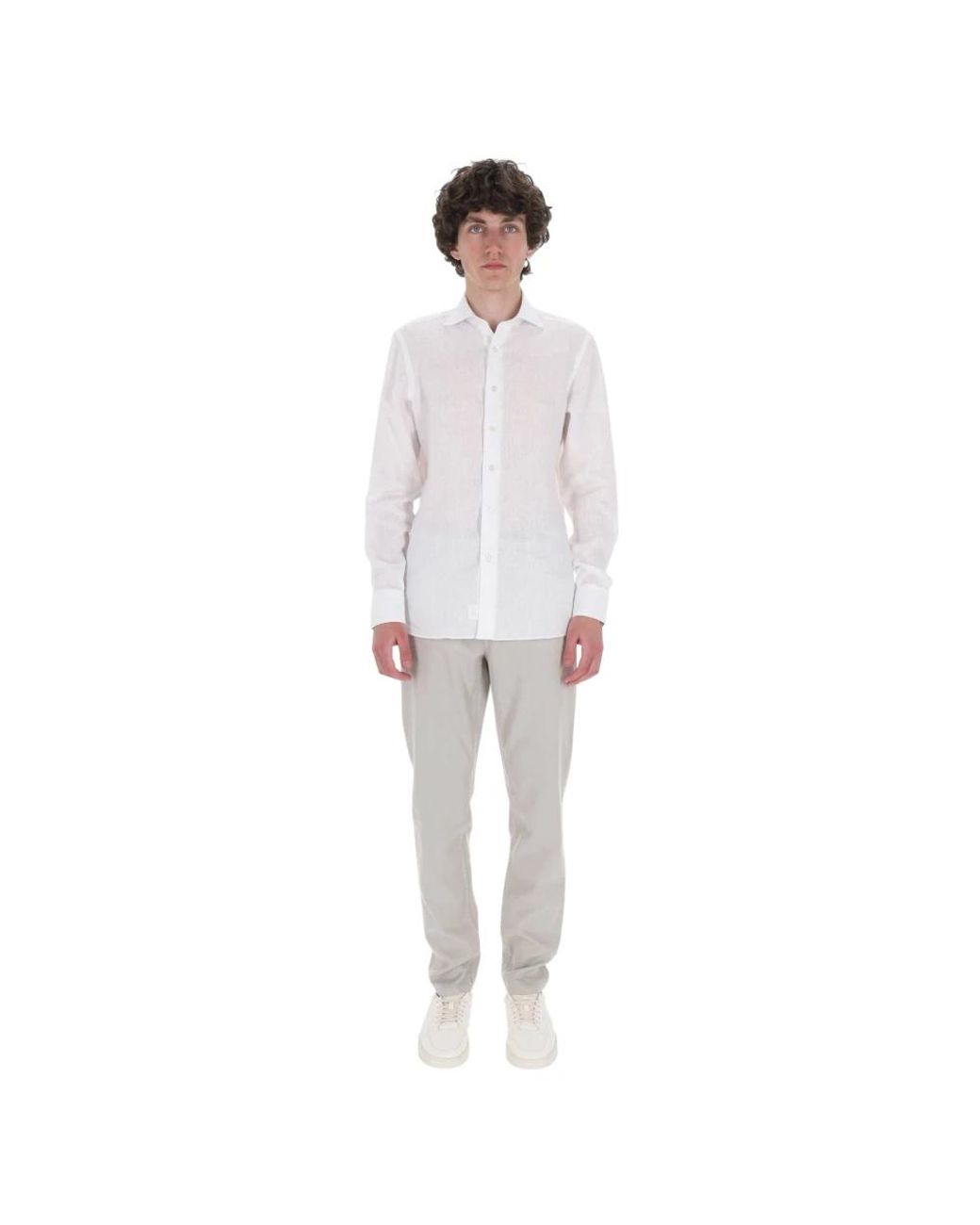 Borriello White Casual Shirts for men
