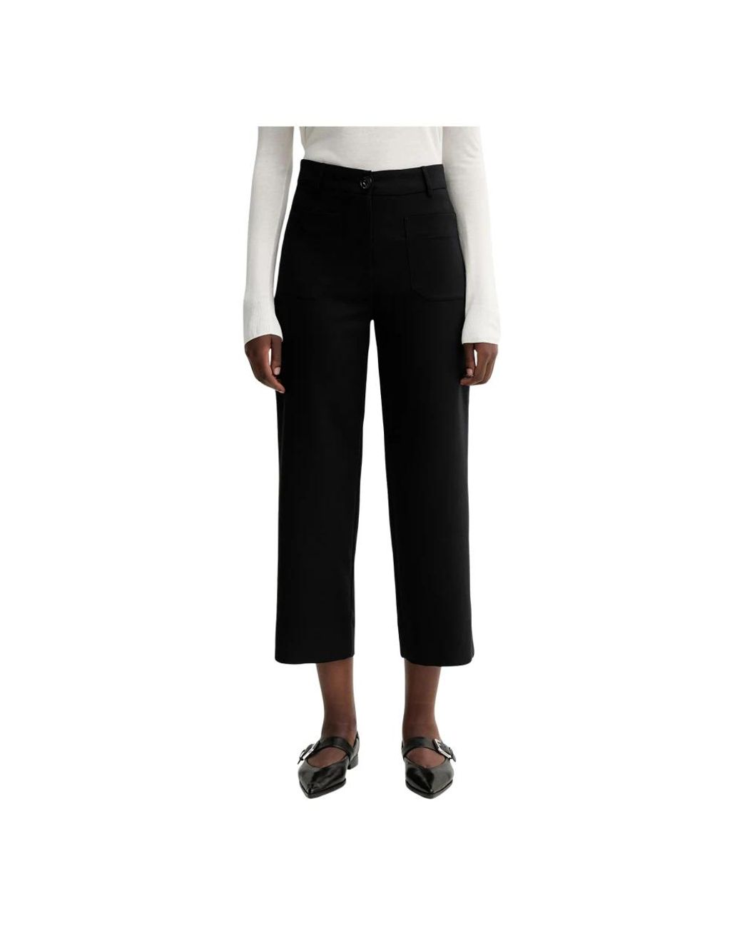 Sessun Hudkin Patch Pockets Ankle Pant in het Black