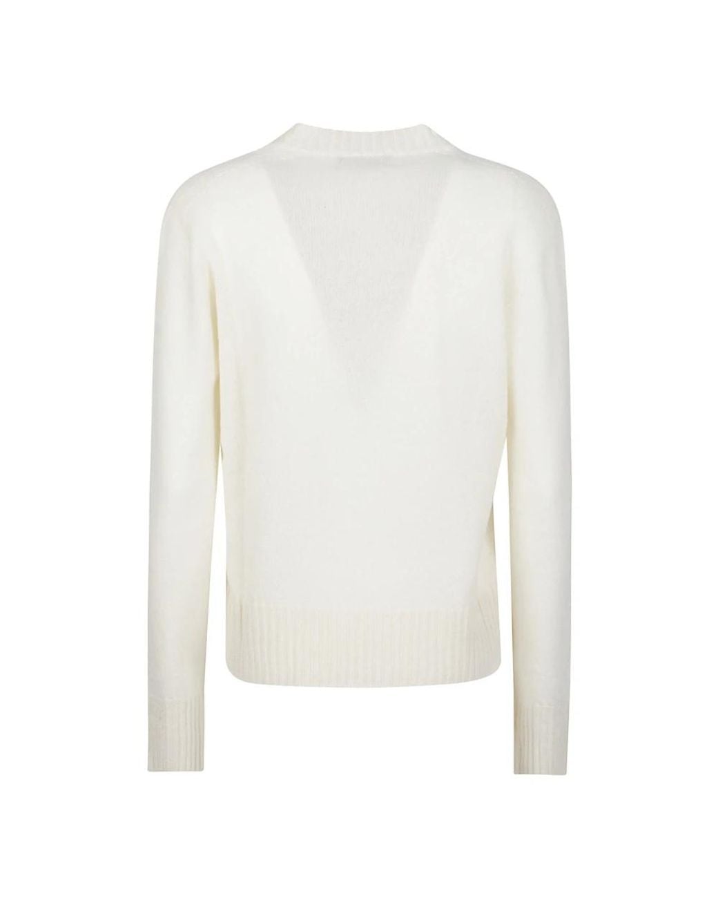 Aragona White V-Neck Knitwear
