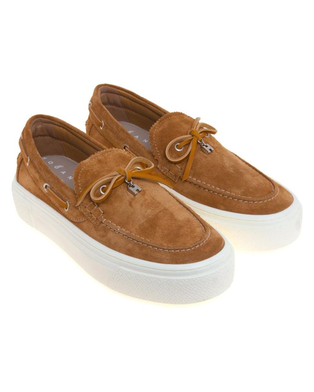 Hogan Brown Boat Shoes