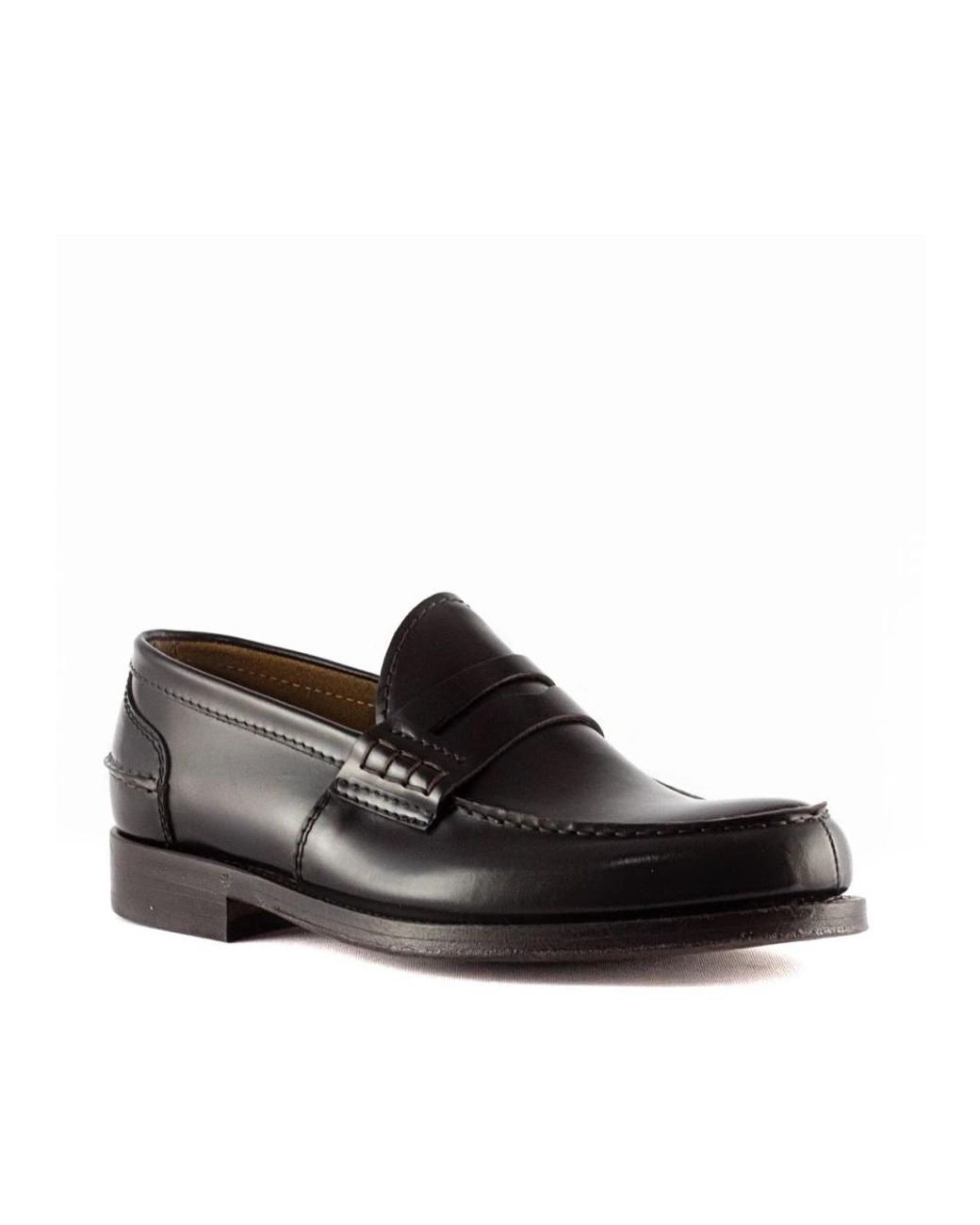 Green George Black Loafers for men