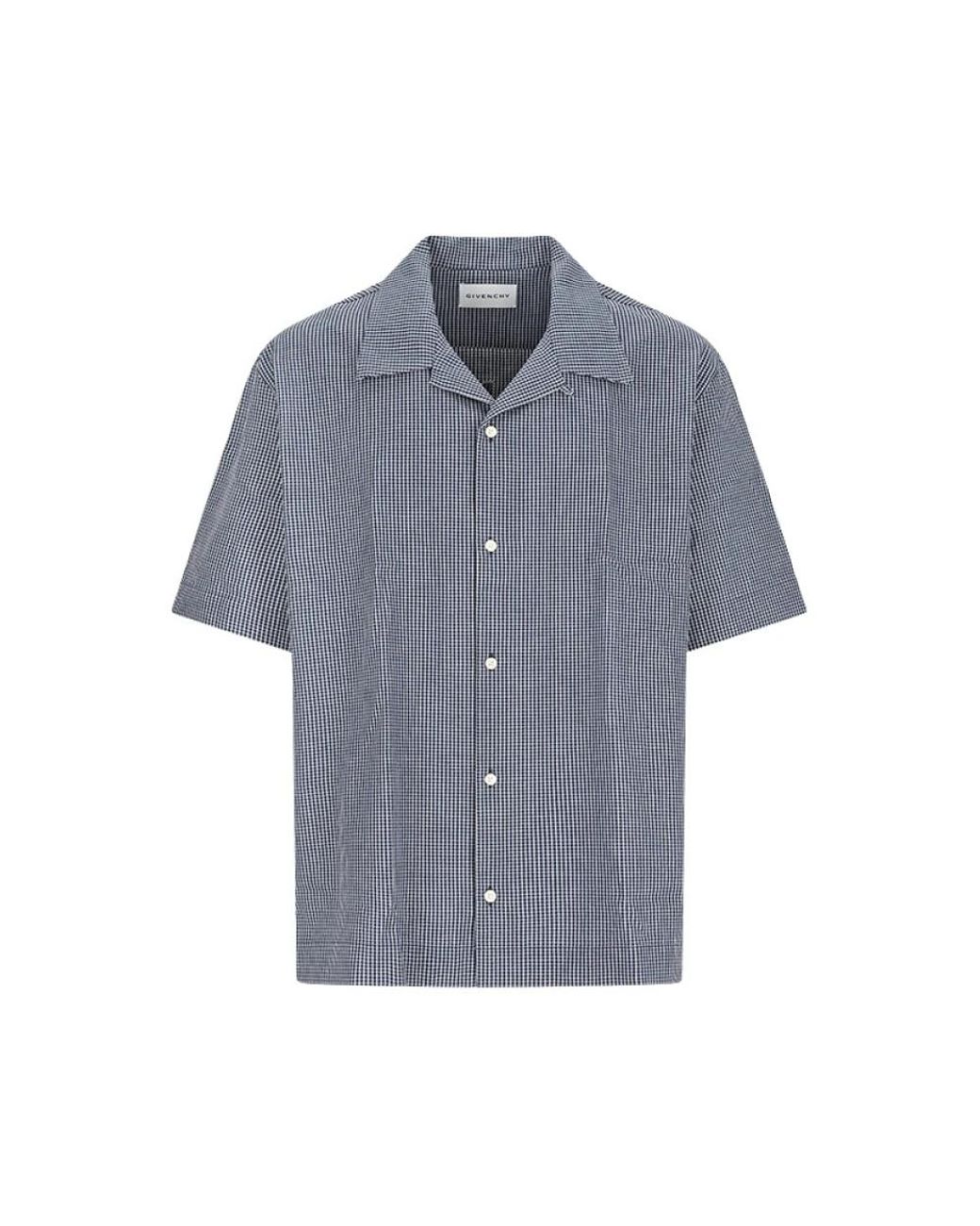 Givenchy Kariertes Kurzarmhemd in Blue für Herren