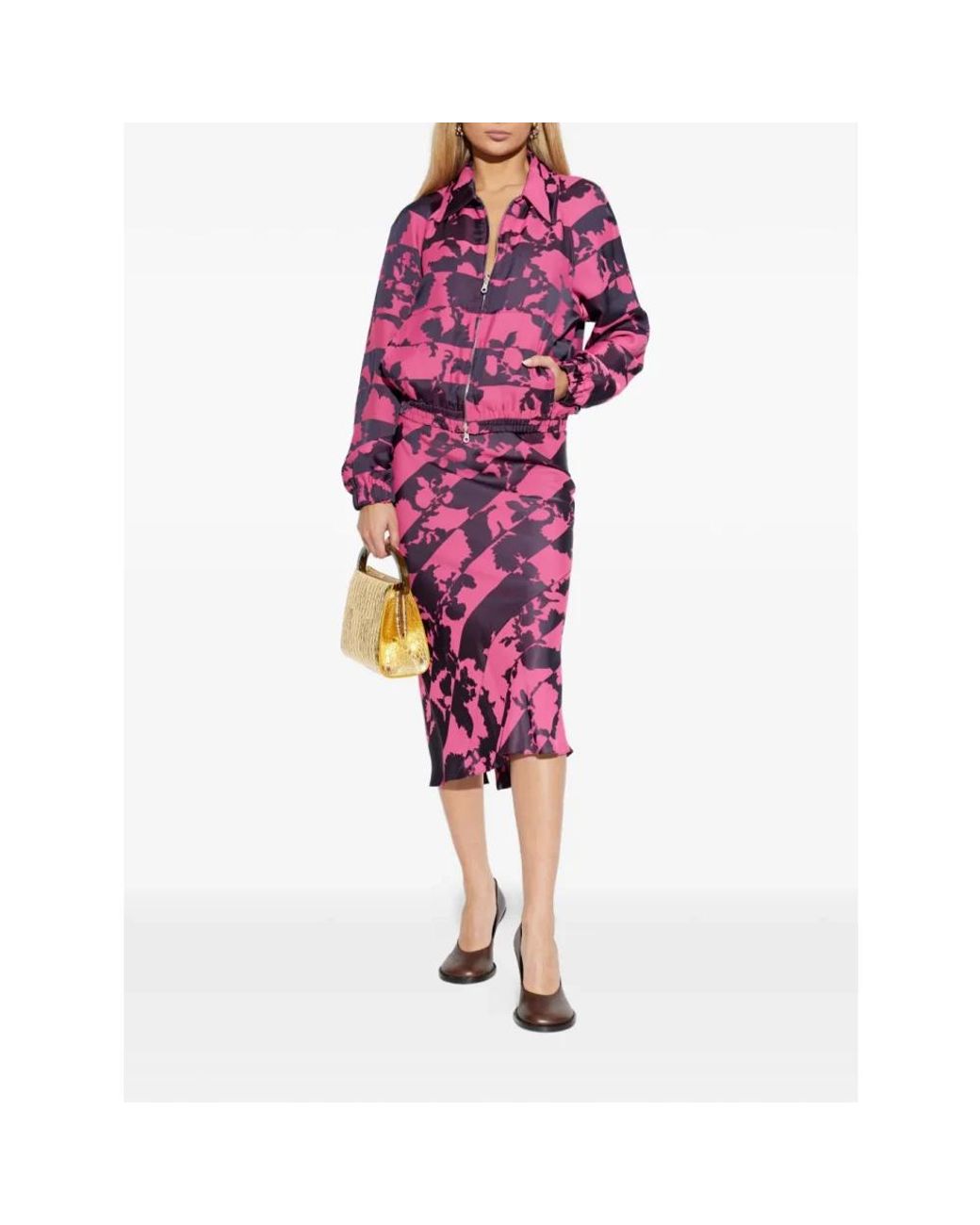 Dries Van Noten Purple Midi Skirts
