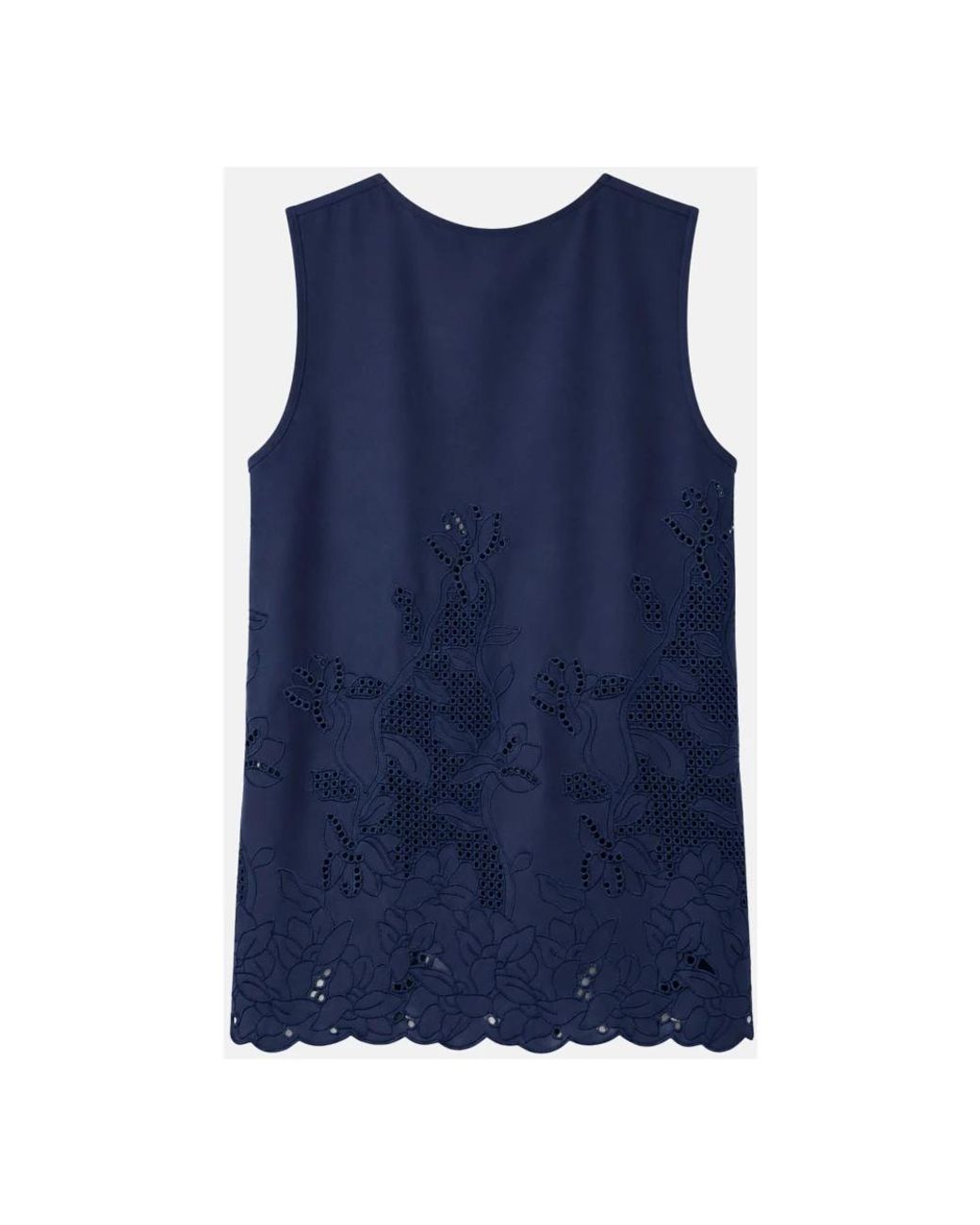 Beatrice B. Blue Sleeveless Tops