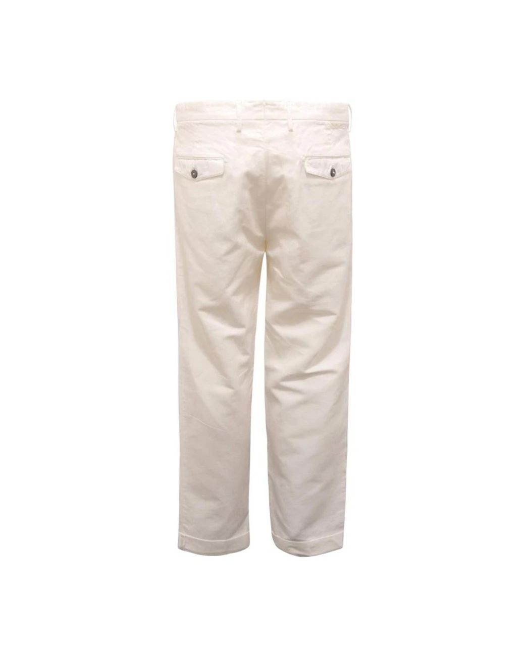 Michael Coal Natural Straight Trousers for men