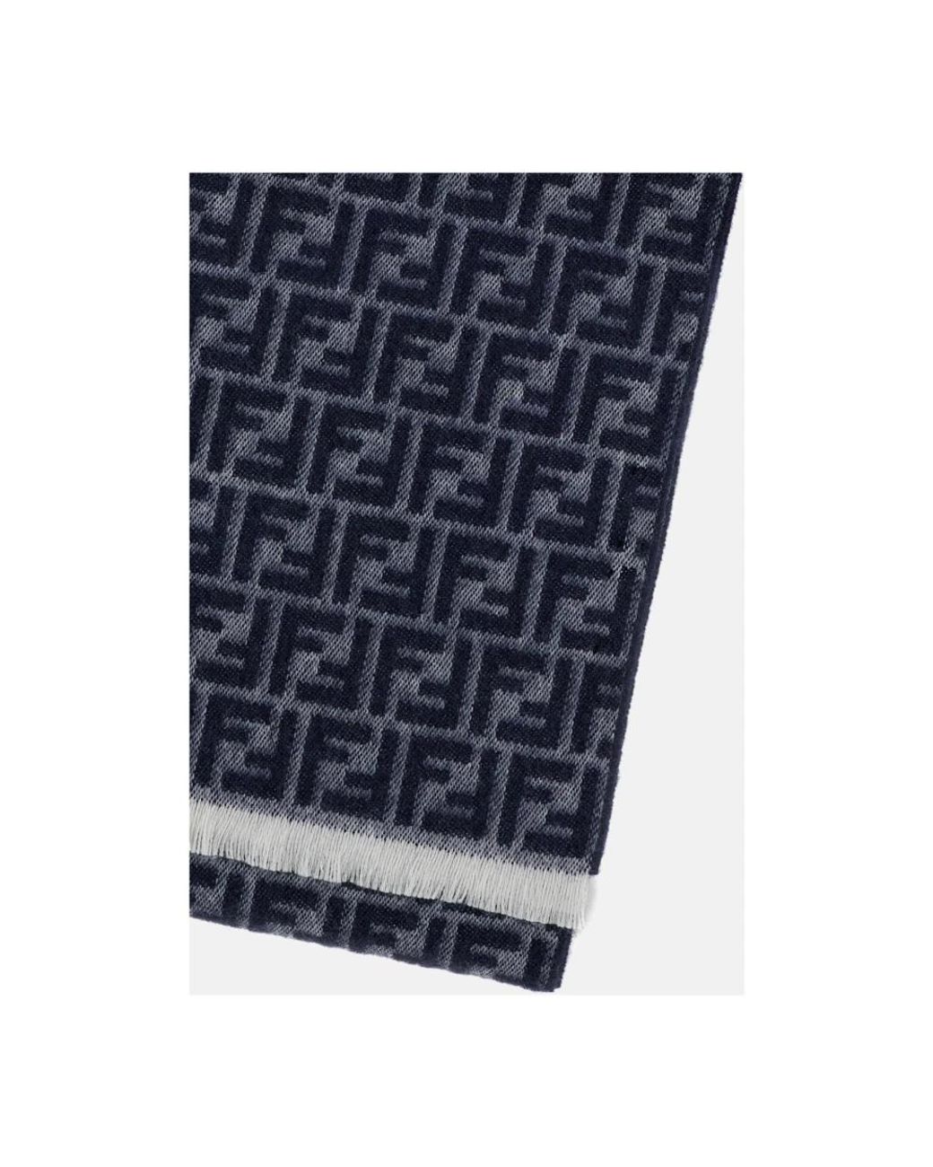 Fendi Micro Ff Wollschal in Blue für Herren