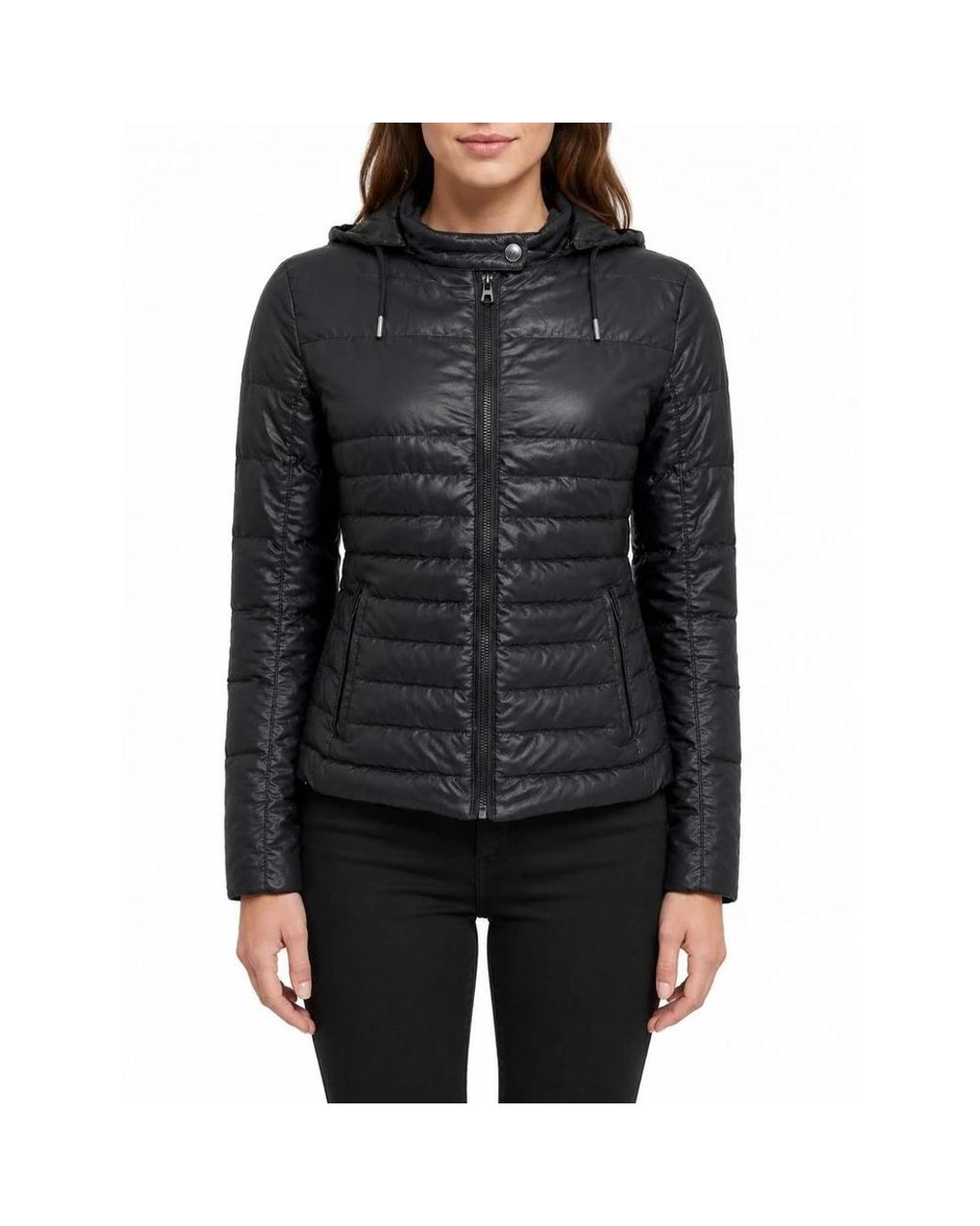 Winter Jackets Pinko de color Black