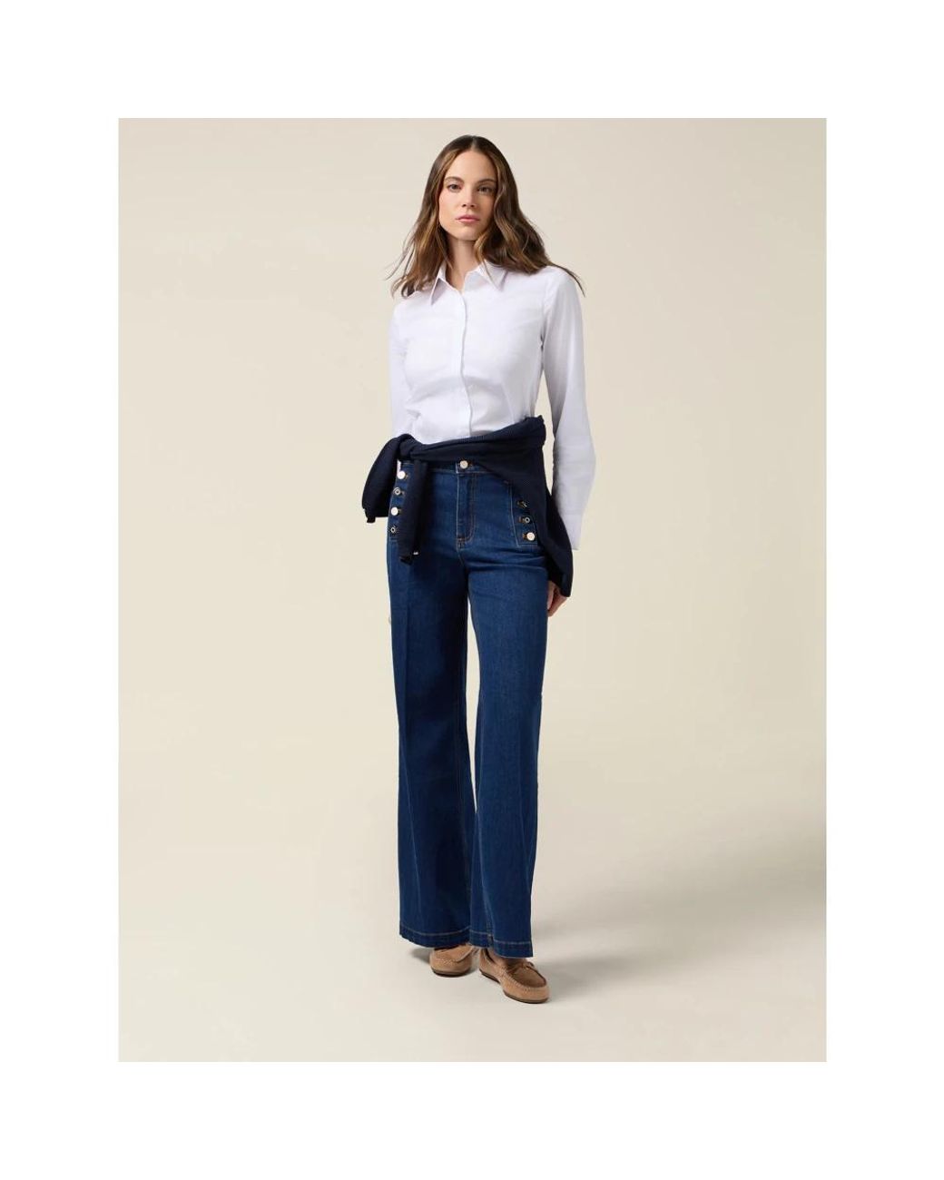 Flared Jeans Oltre de color Blue