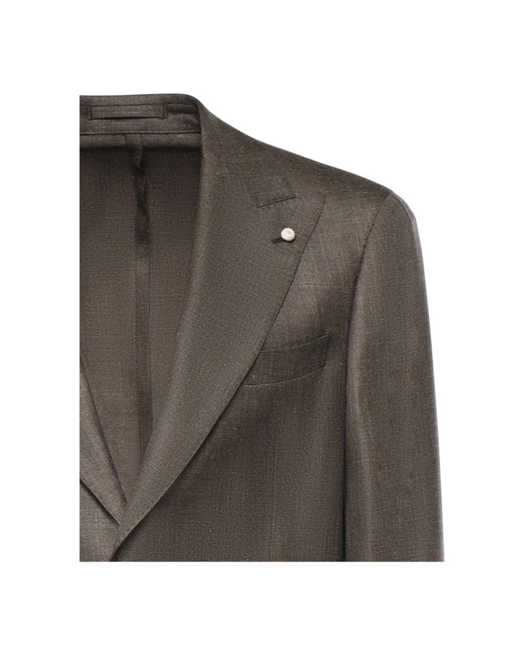 Luigi Bianchi Gray Blazers for men