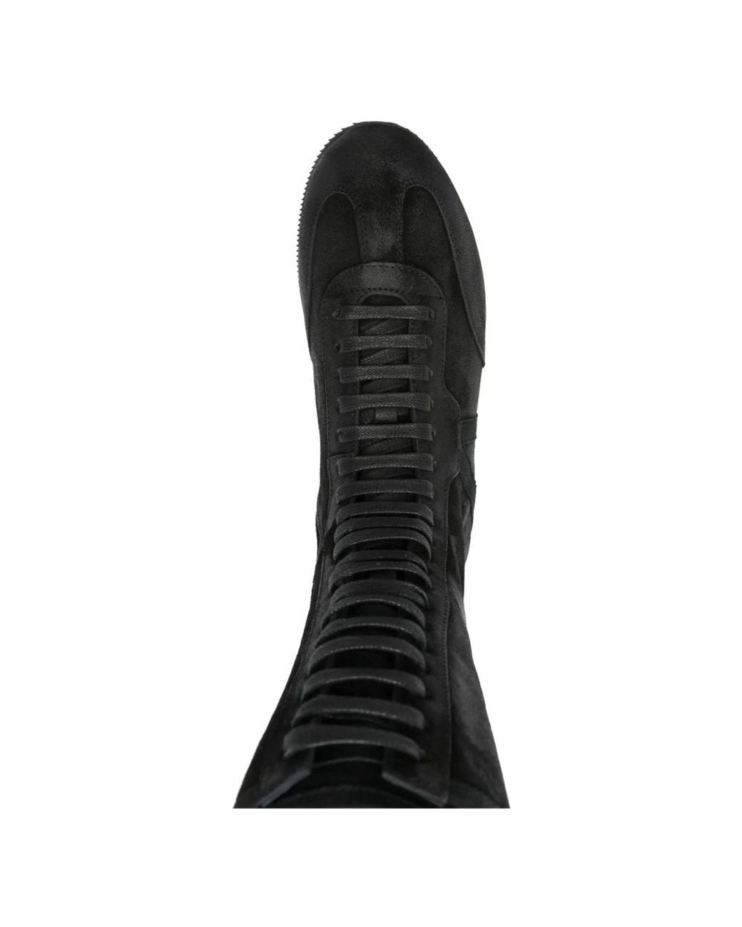 Ann Demeulemeester Black Lace-Up Boots