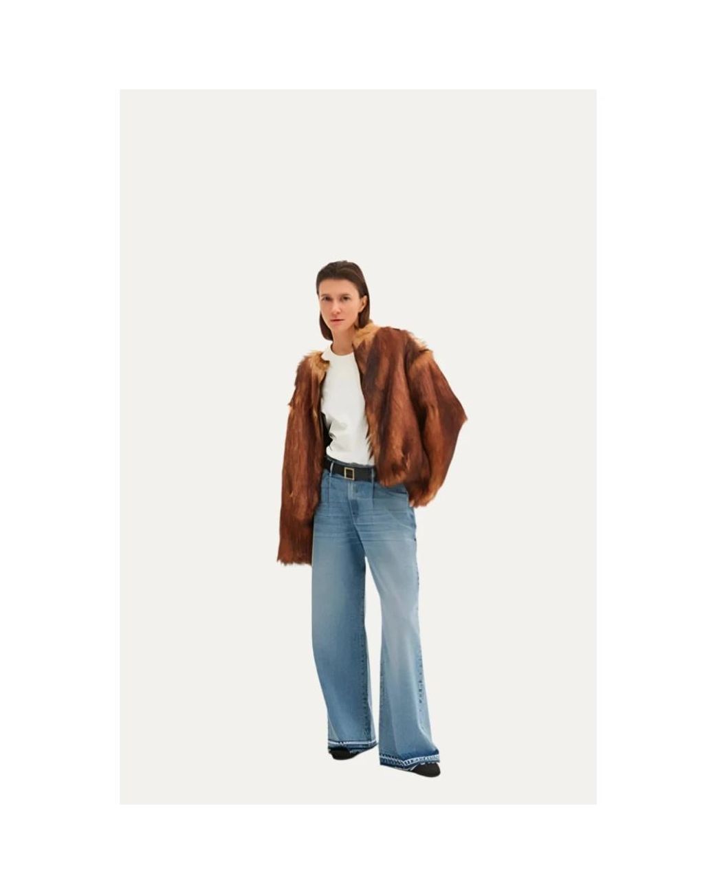 Wide Jeans Halfboy en coloris Blue