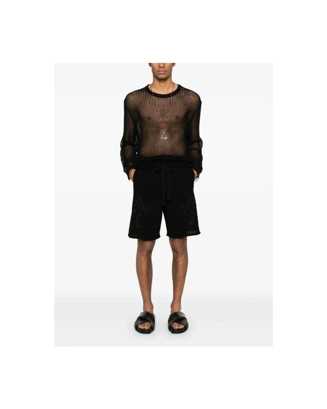 Laneus Black Casual Shorts for men