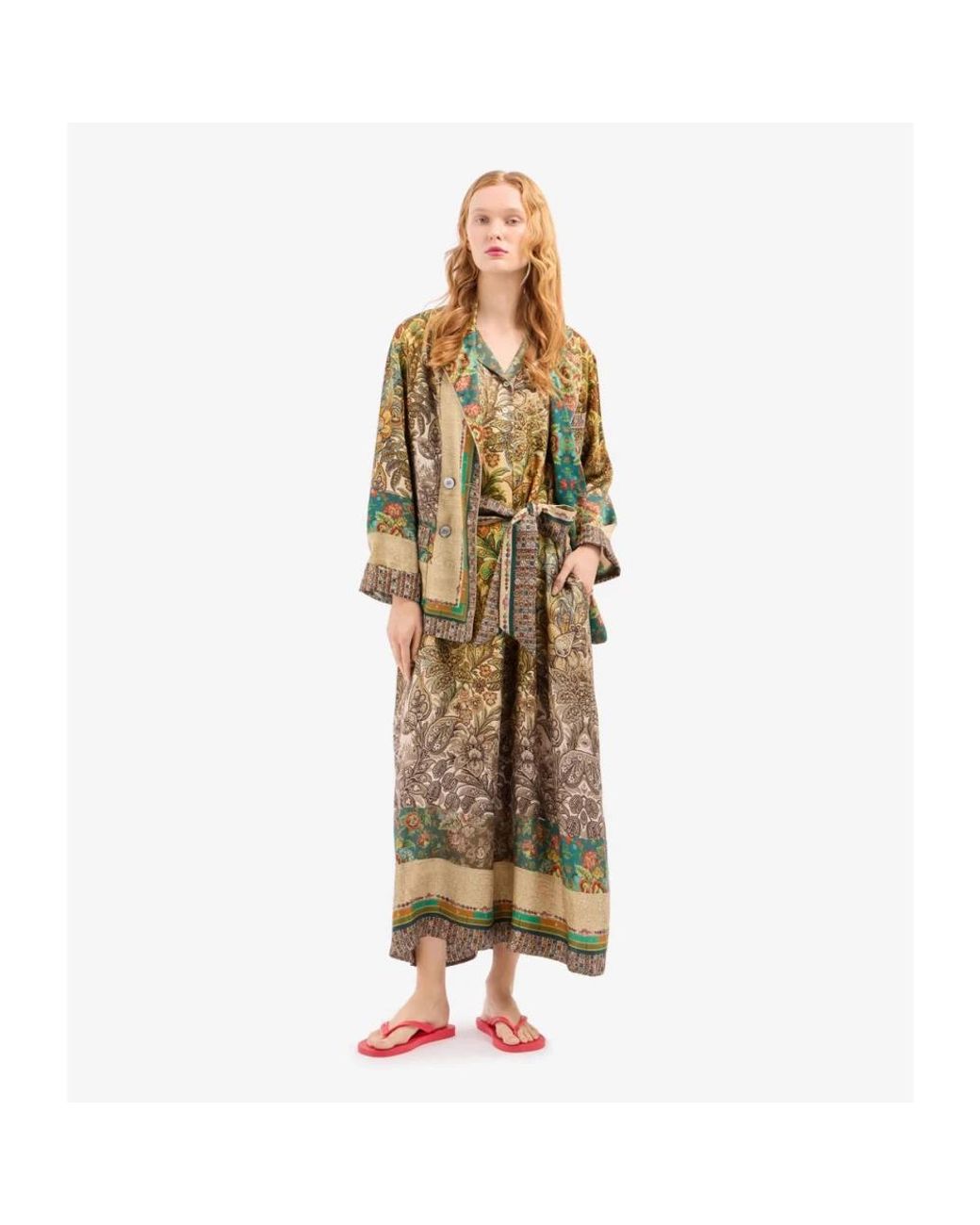 Pierre Louis Mascia Metallic Maxi Dresses