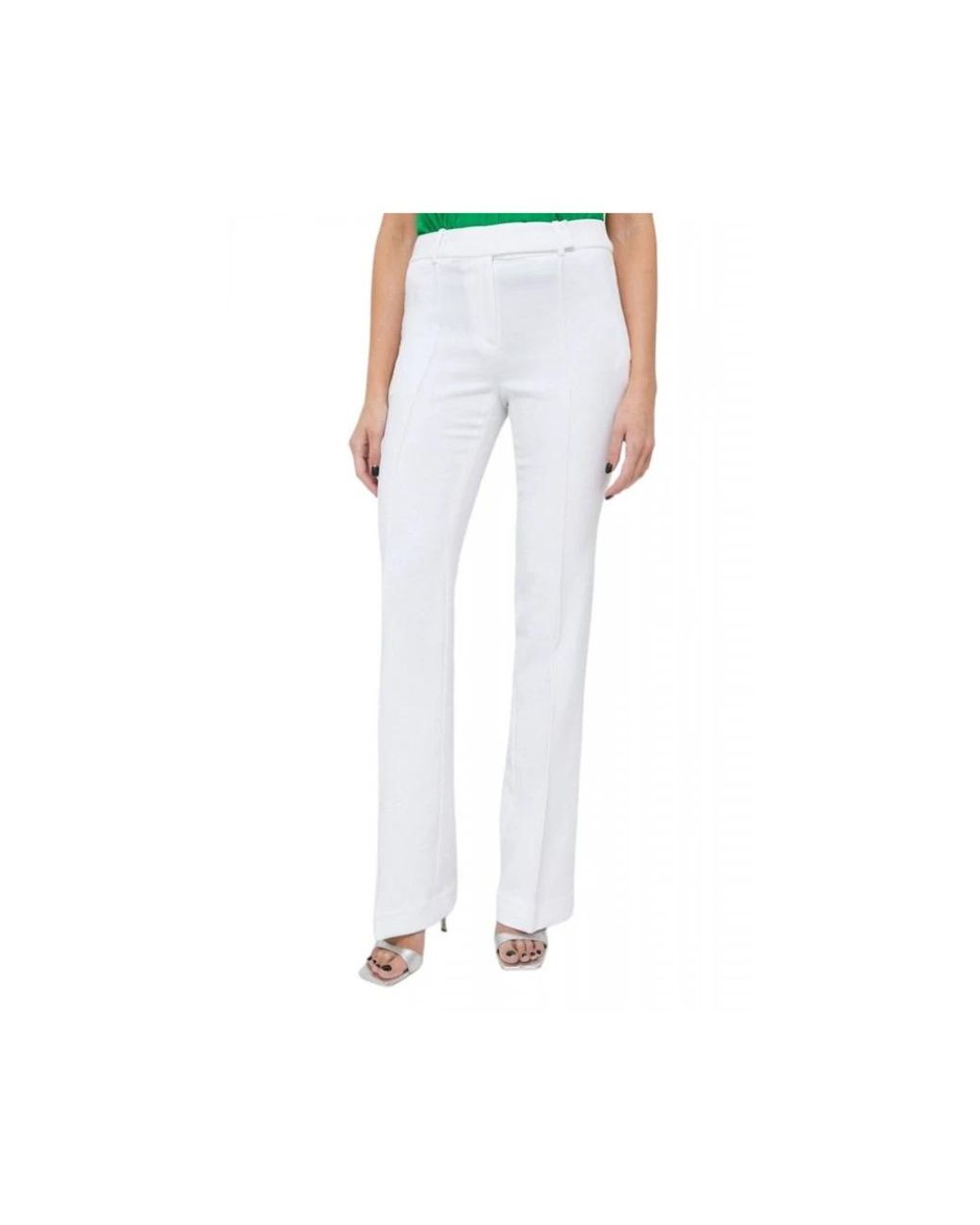 Michael Kors White Straight Trousers