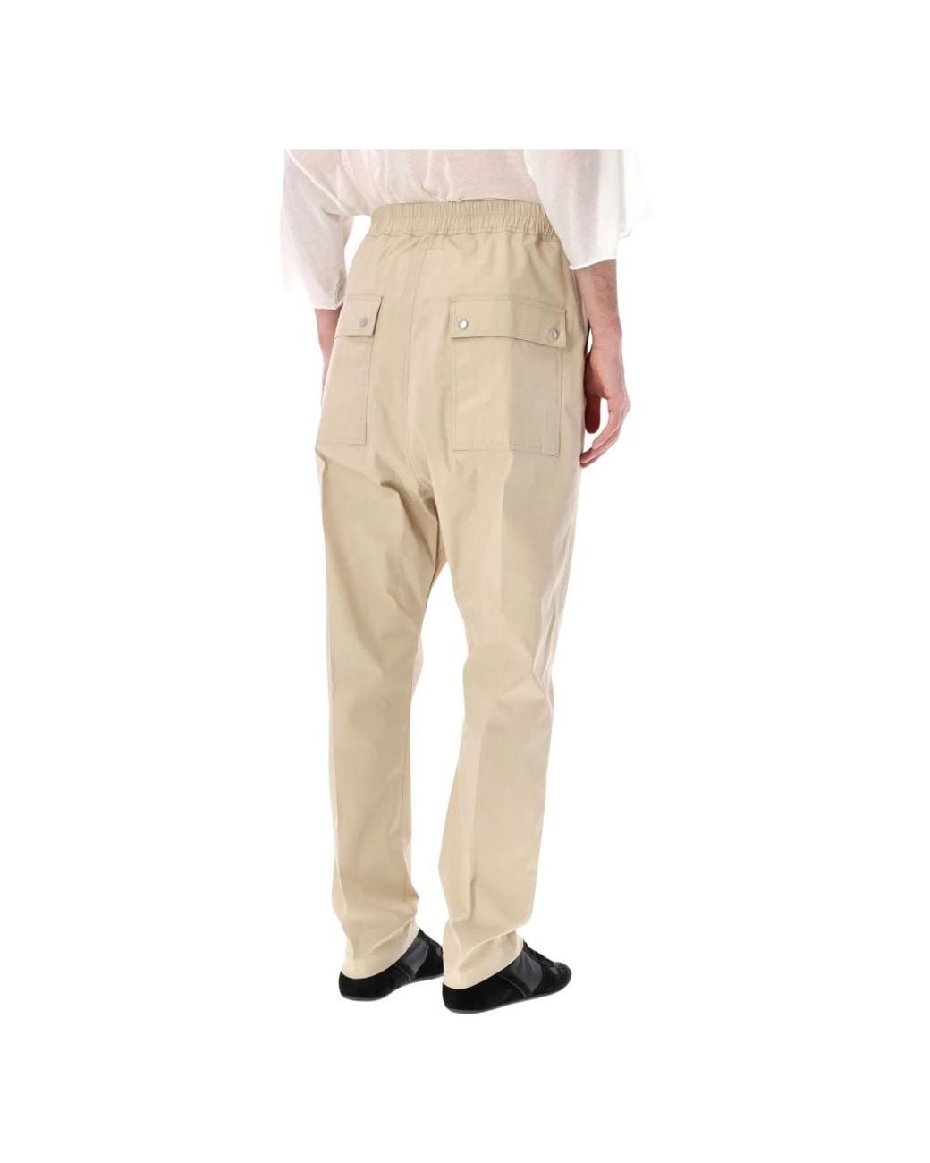 Rick Owens Natural Straight Trousers for men