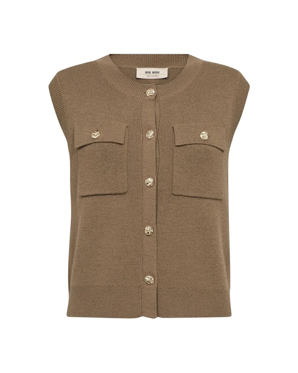 Mos Mosh Natural Sleeveless Jumpers