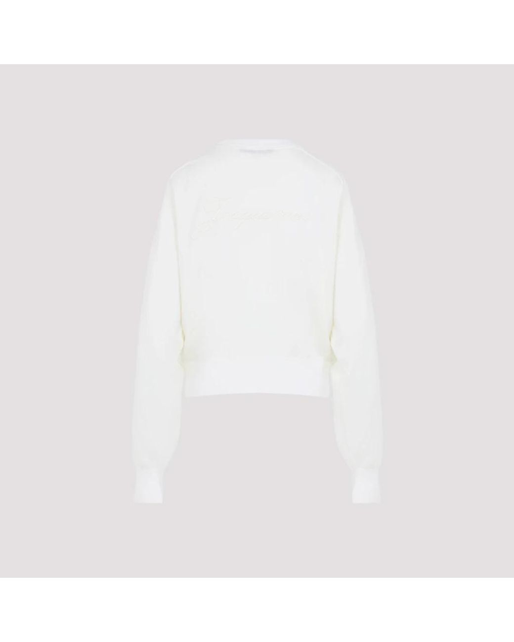 Jacquemus White Round-Neck Knitwear