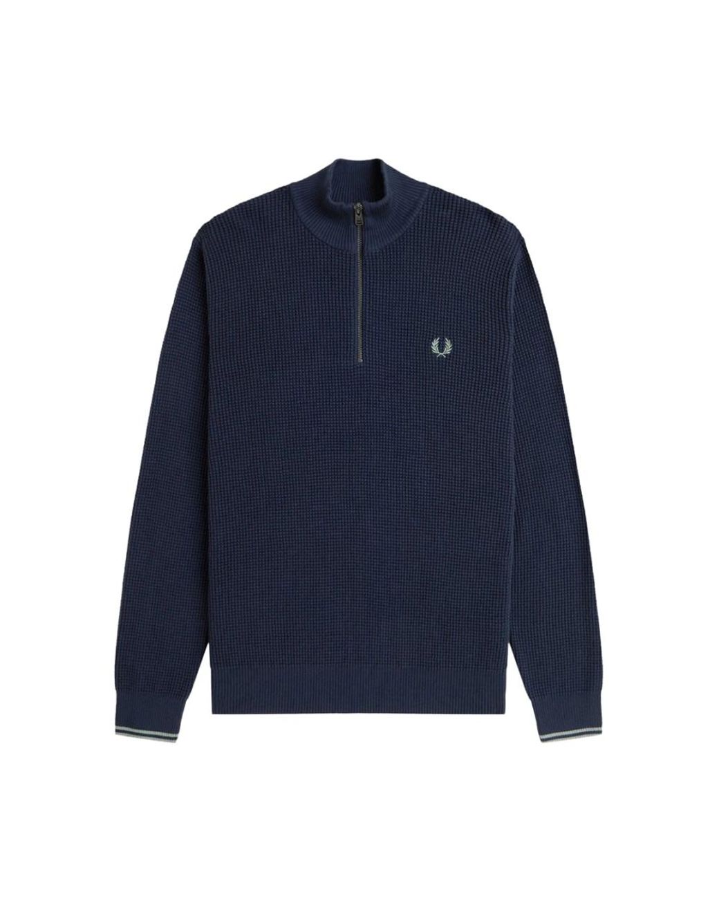 Fred Perry Hoodies & Sweatvesten ,Blauw ,Katoen Blauwe Geometrische Pullover Trui in het Blue voor heren