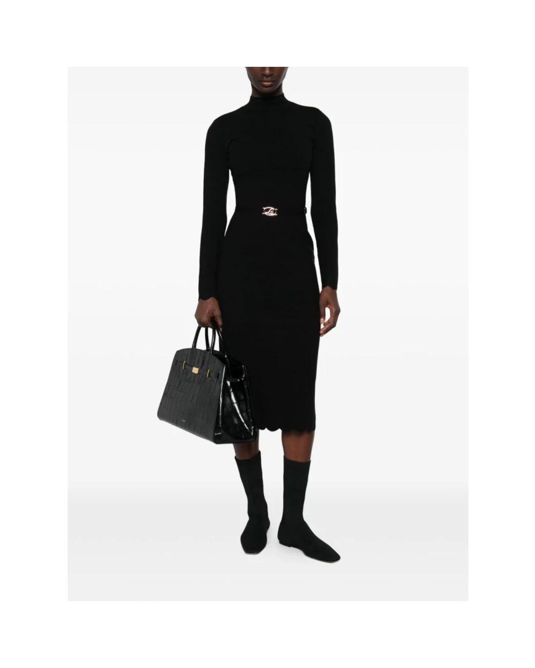 Twinset Black Knitted Dresses