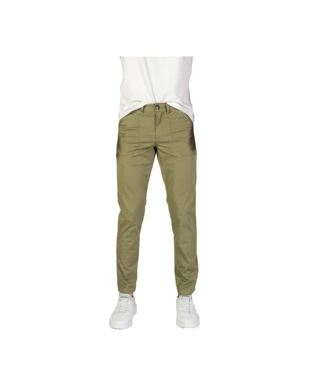 Refrigiwear Green Slim-Fit Trousers for men