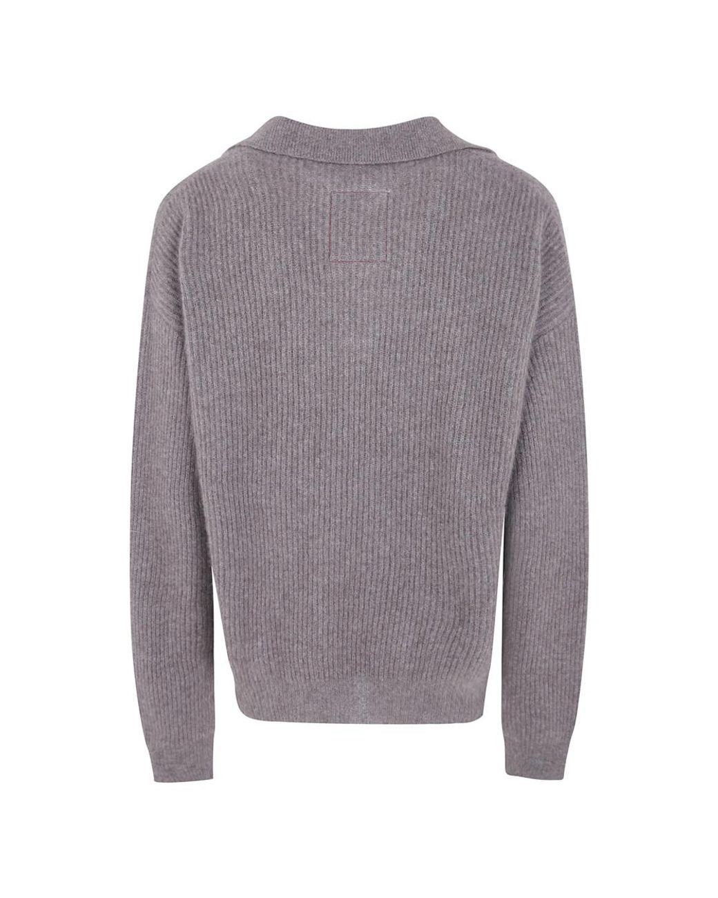 Uma Wang Gray Round-Neck Strickwaren
