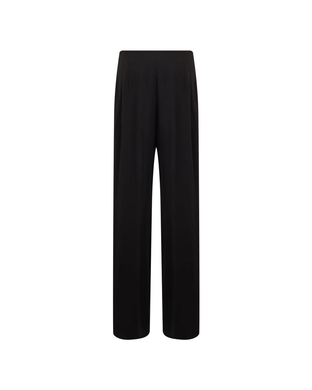 Alberta Ferretti Black Straight Trousers