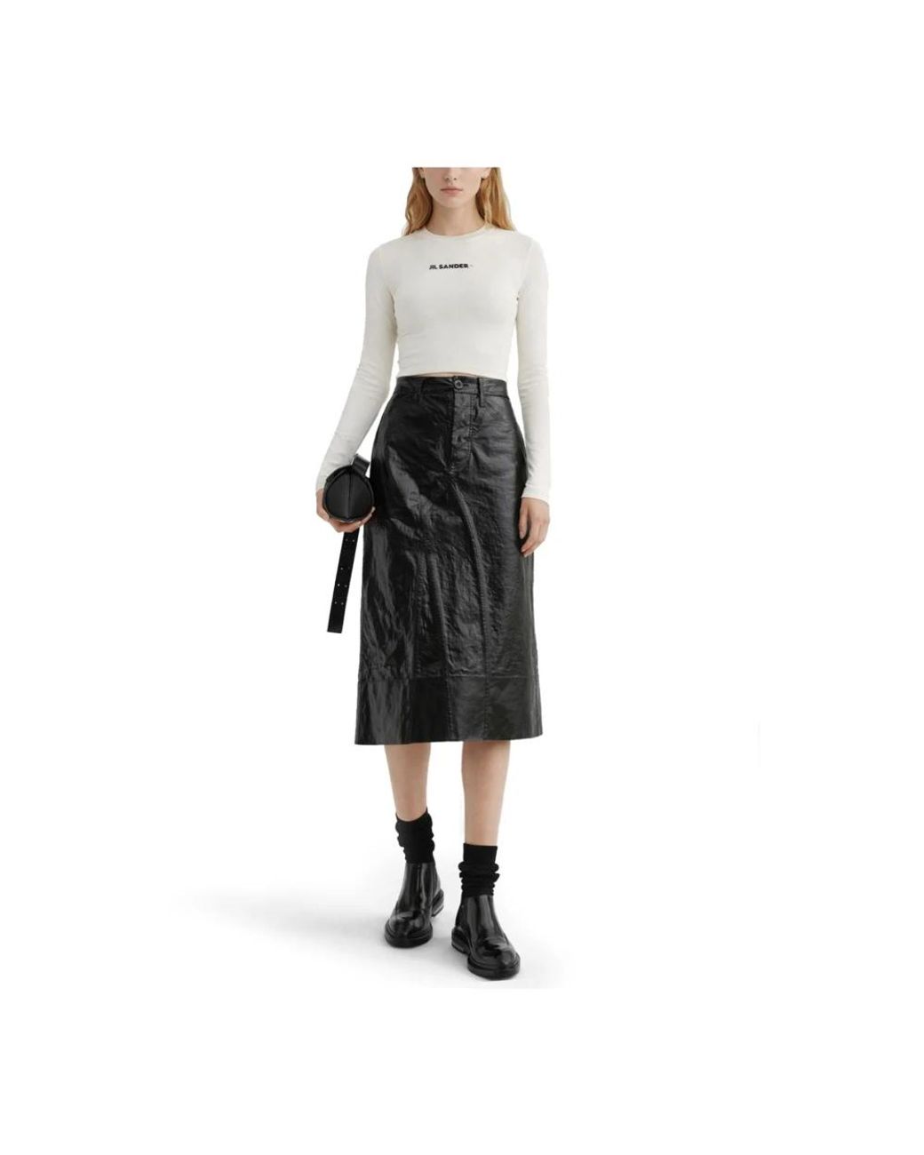 Jil Sander White Long Sleeve T-Shirts