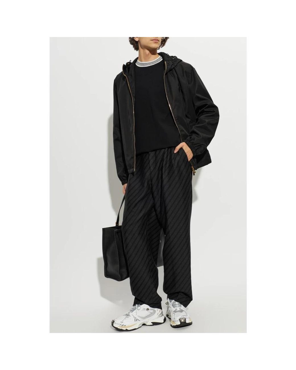 Versace Technical Twill Blouson in Black für Herren