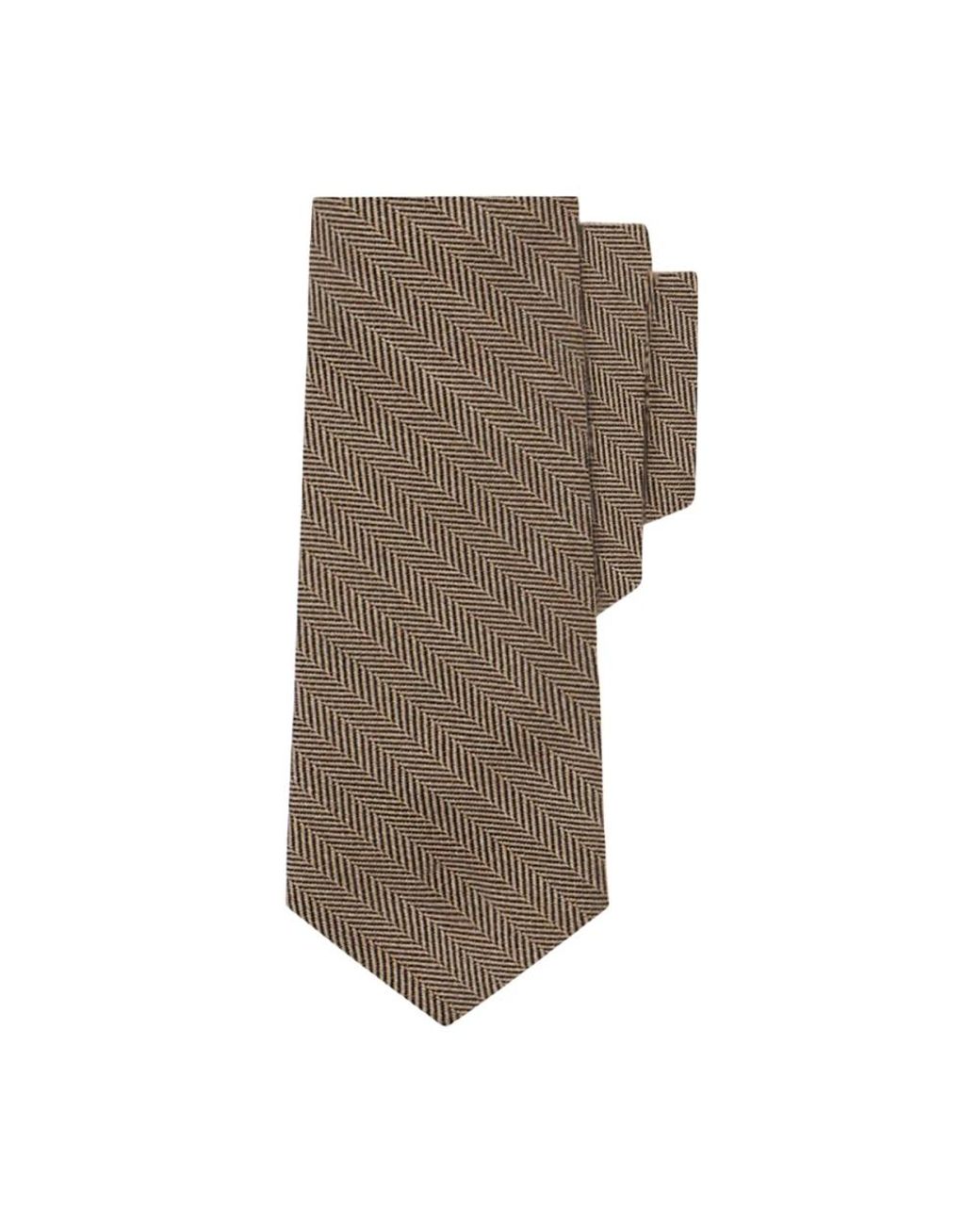 Brooks Brothers Accessoires ,Wol Herringbone Wollen Stropdas in het Brown voor heren