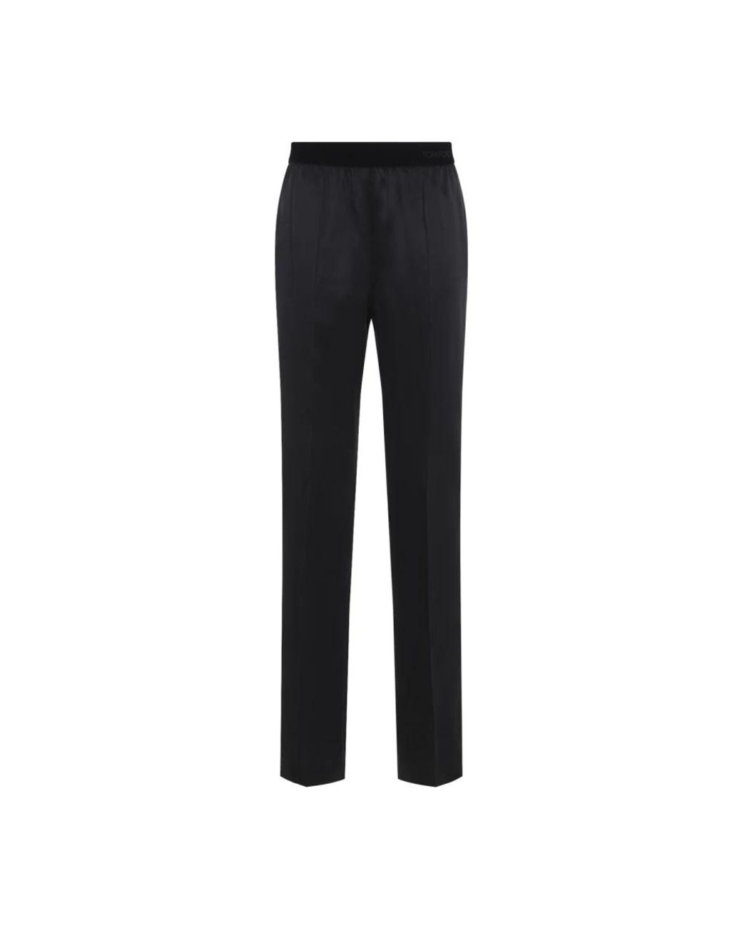 Tom Ford Straight Broeken in het Black