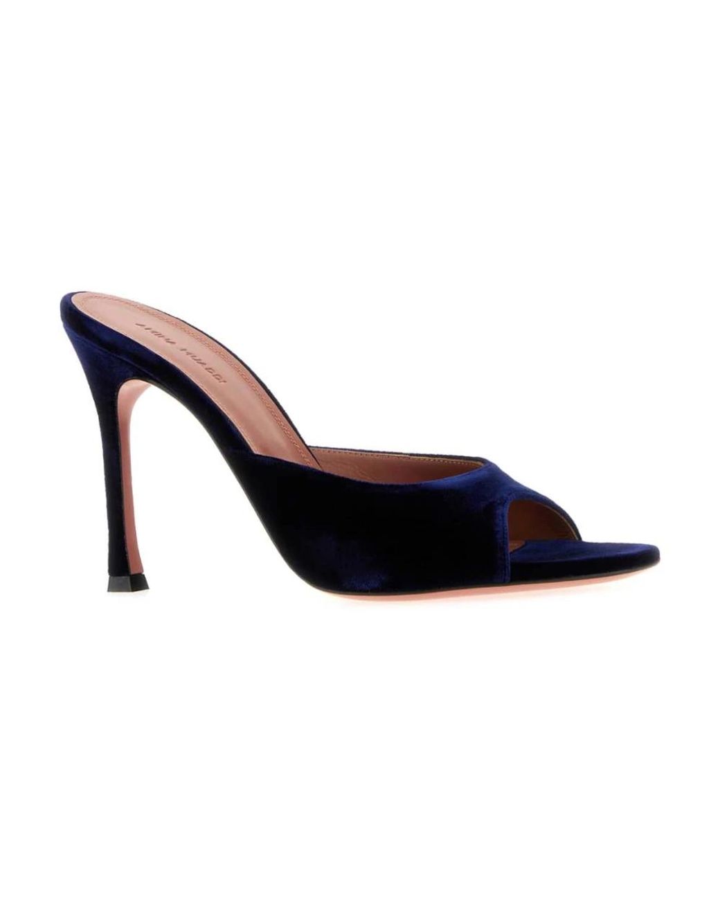 AMINA MUADDI Blue Heeled Mules