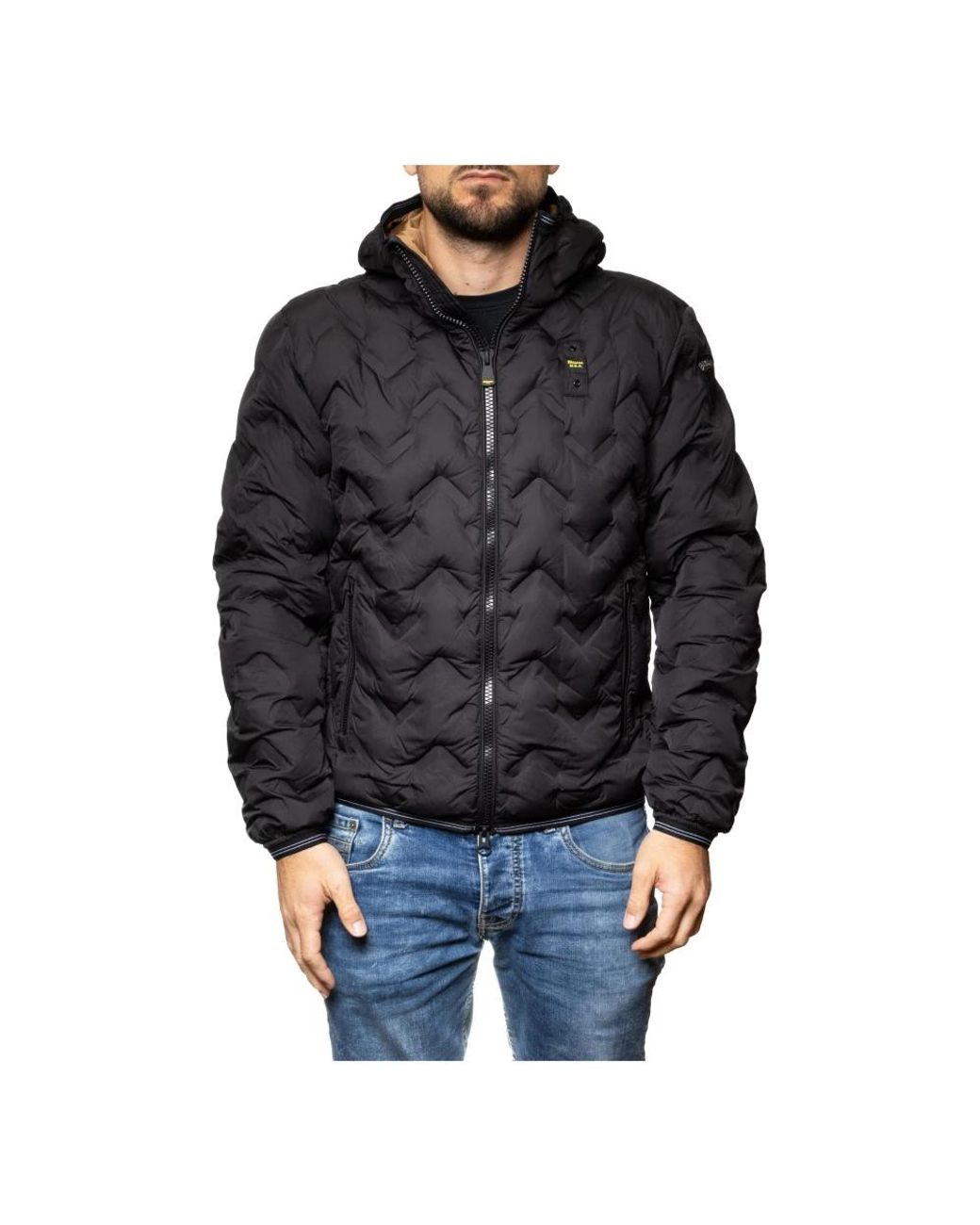 Winter Jackets Blauer pour homme en coloris Black