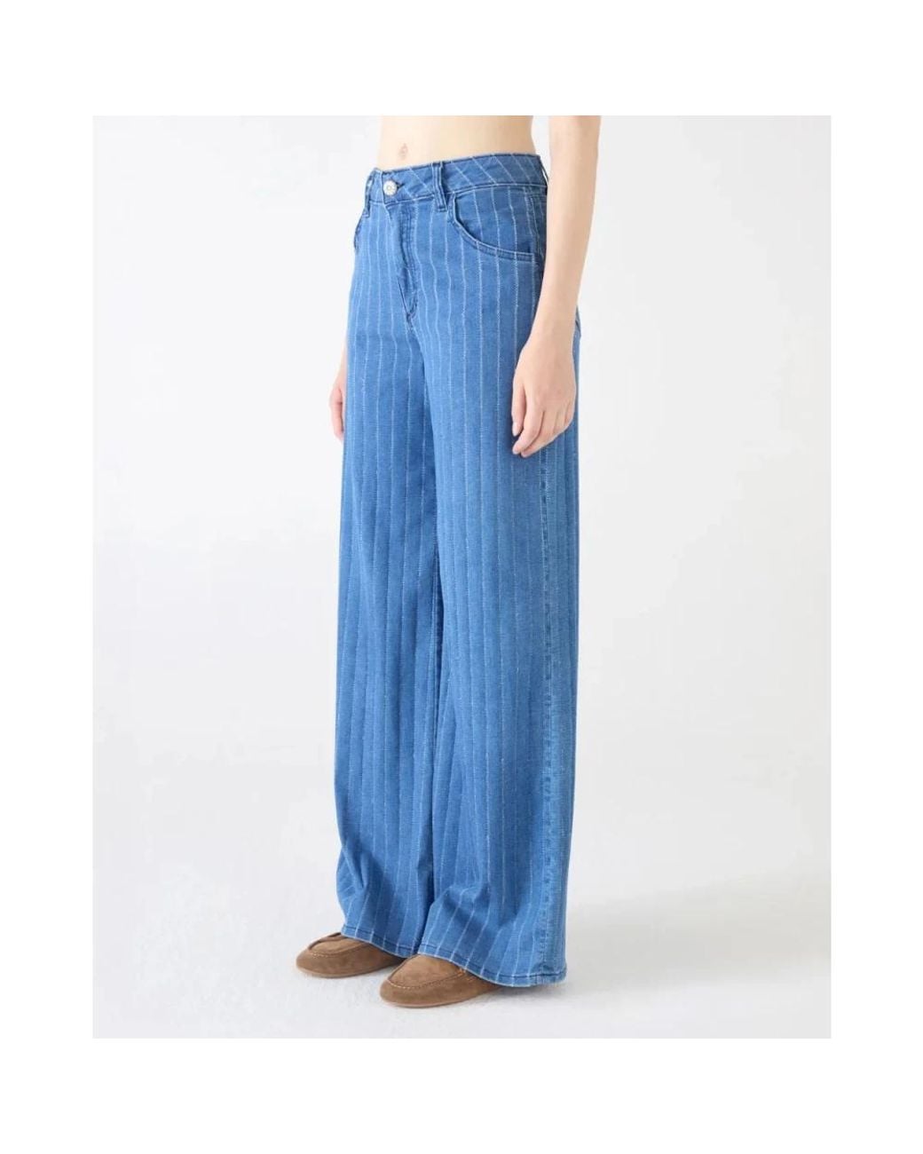 Shaft Blue Wide Jeans