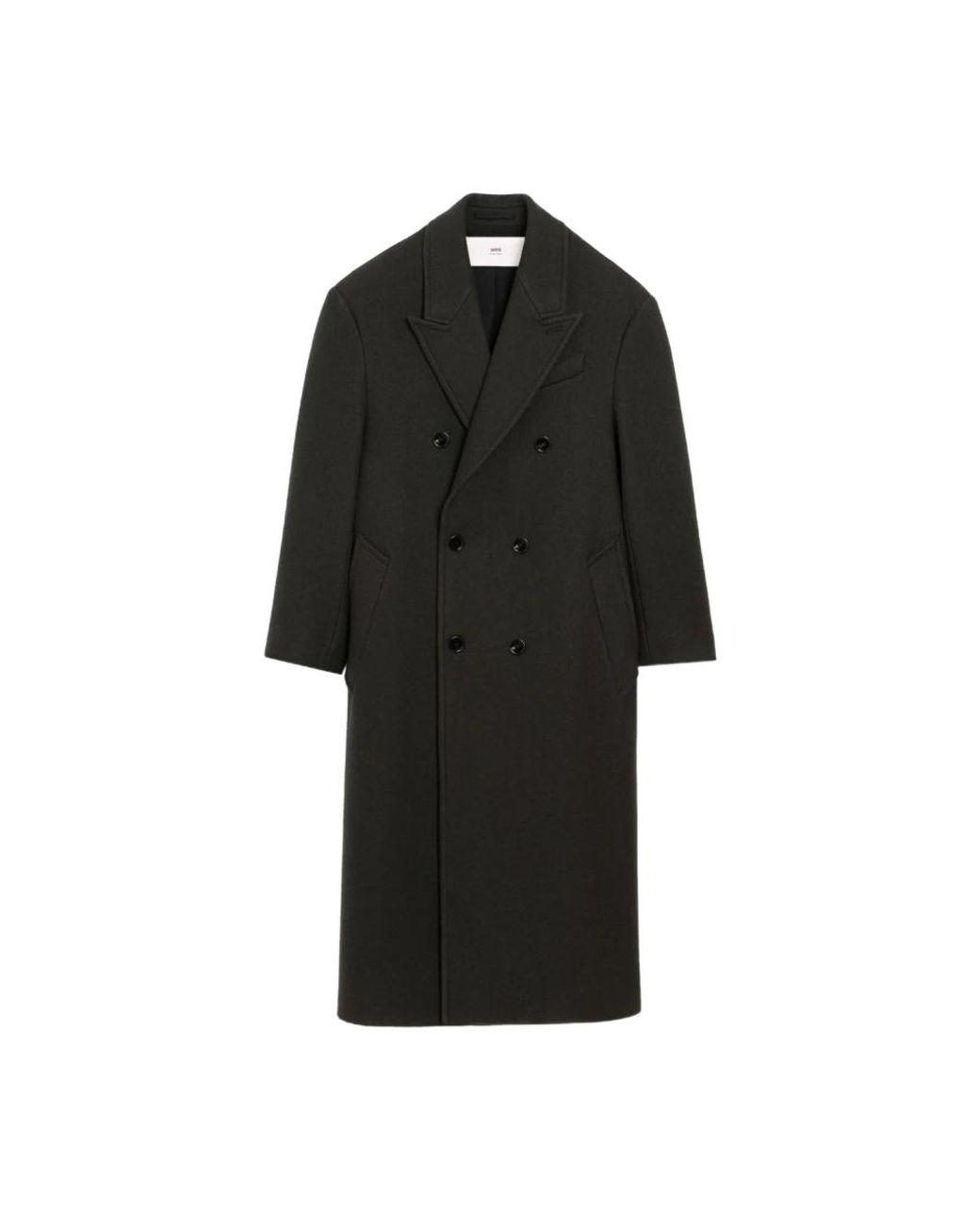 AMI Black Double-Breasted Coats for men