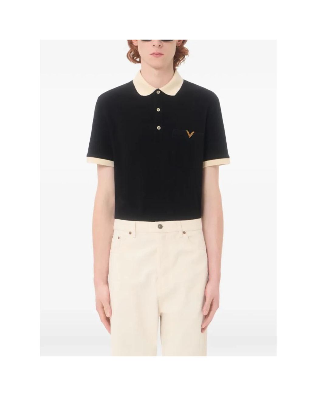 Valentino Black Polo Shirts for men