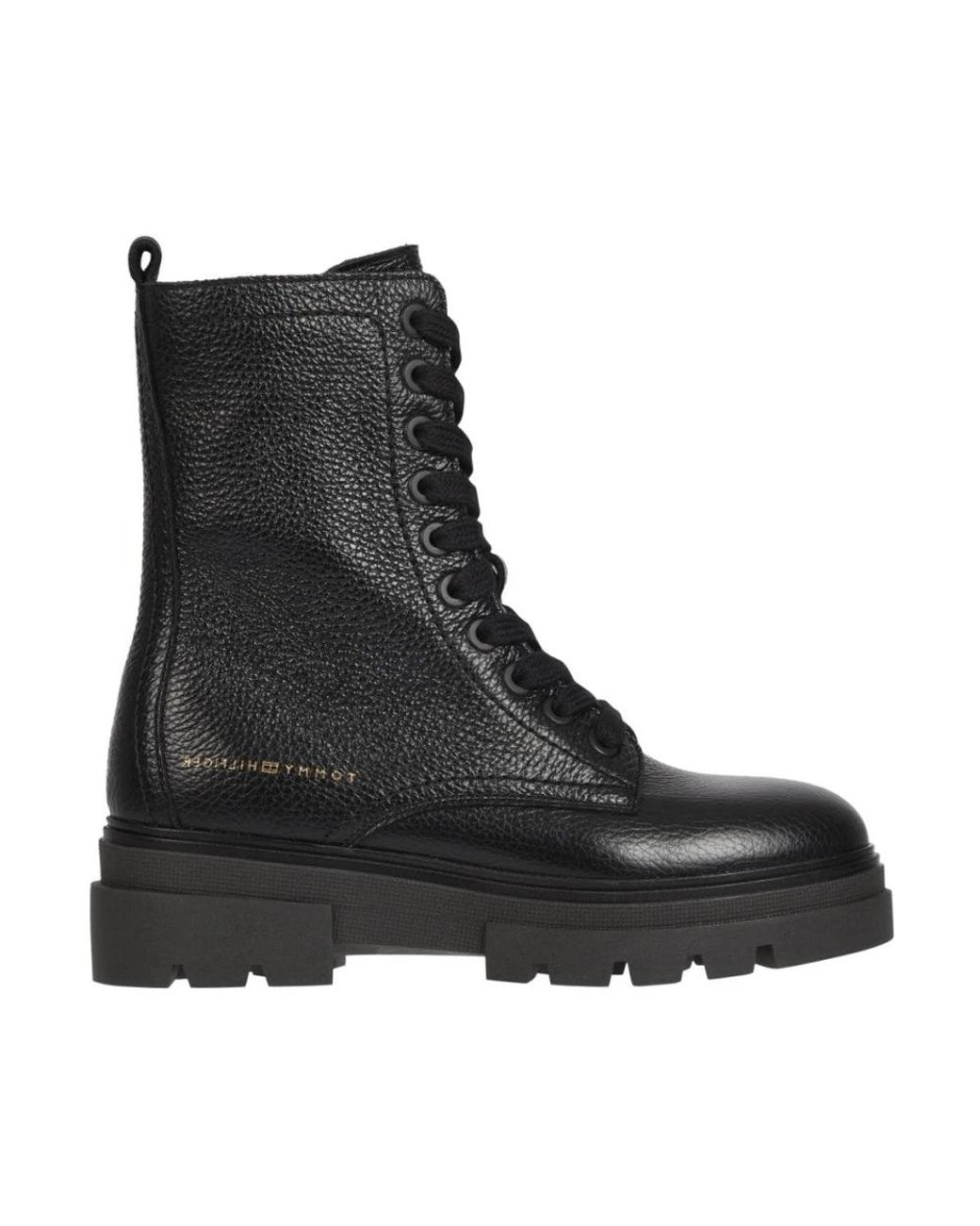 Tommy Hilfiger Black Lace-Up Boots