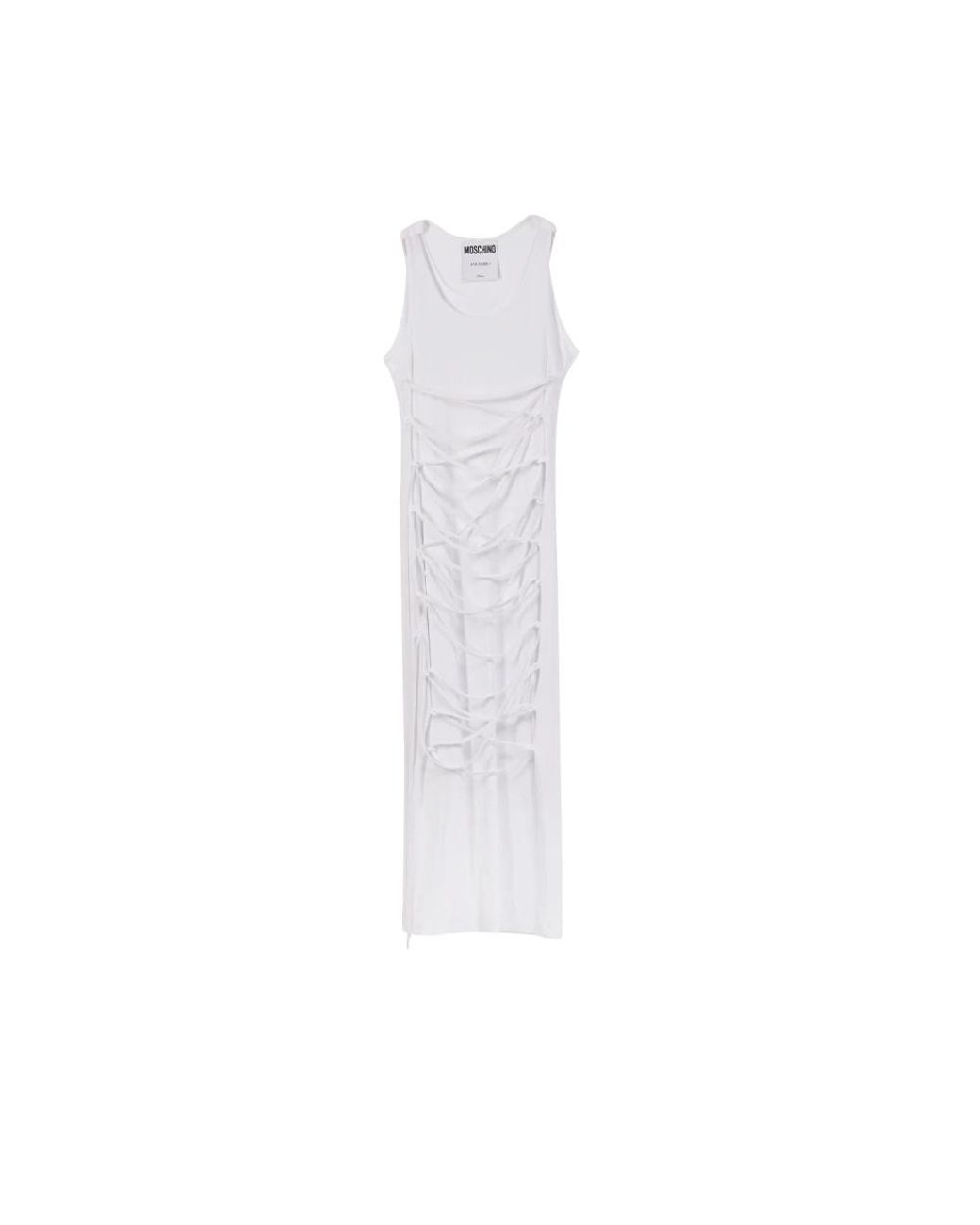 Moschino Kleedjes ,Wit ,Witte Kant Jurk Met Voorsluiting in het White
