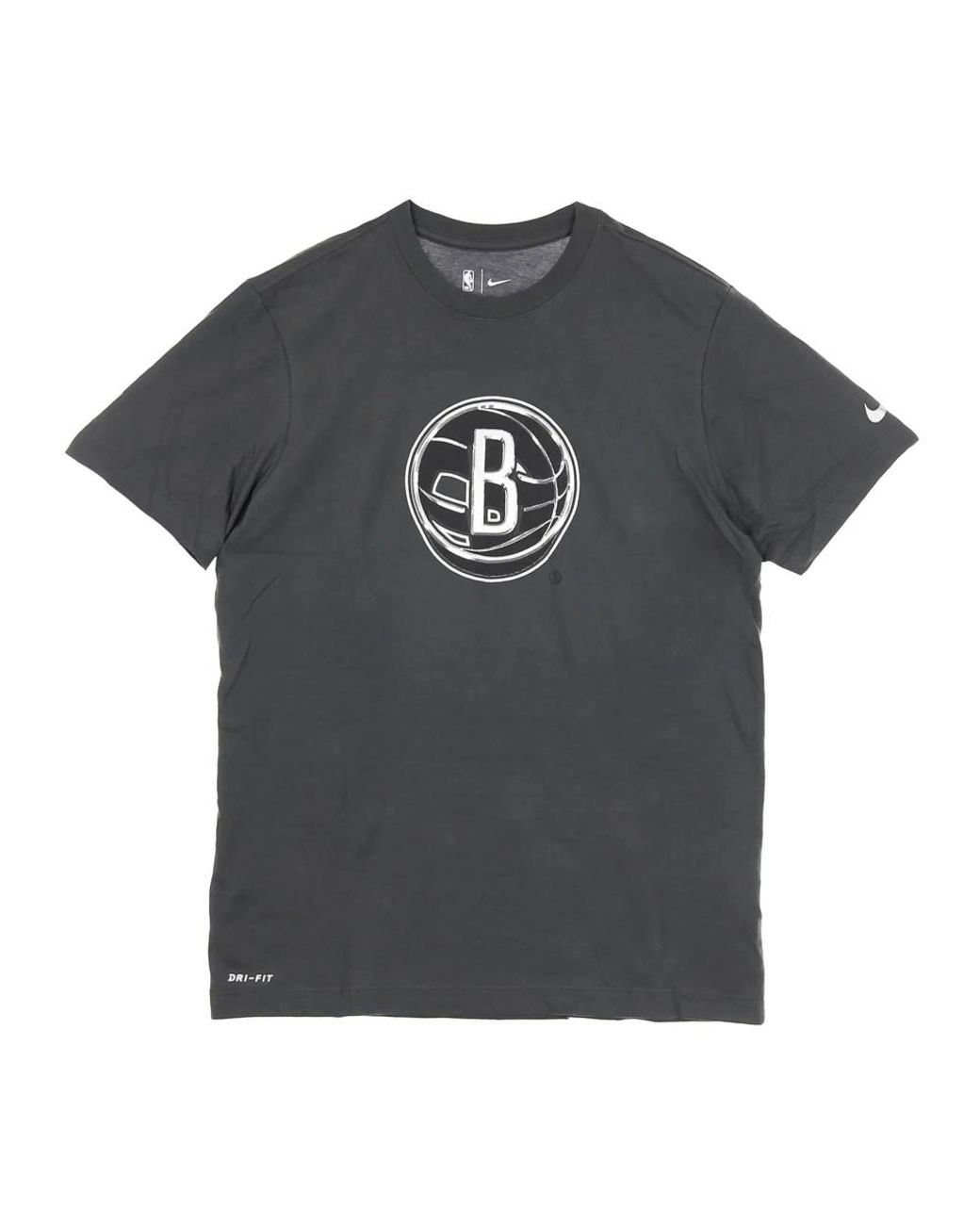 Nike Fitness ,Grijs ,Katoen Brooklyn Nets Logo T-Shirt in het Gray voor heren